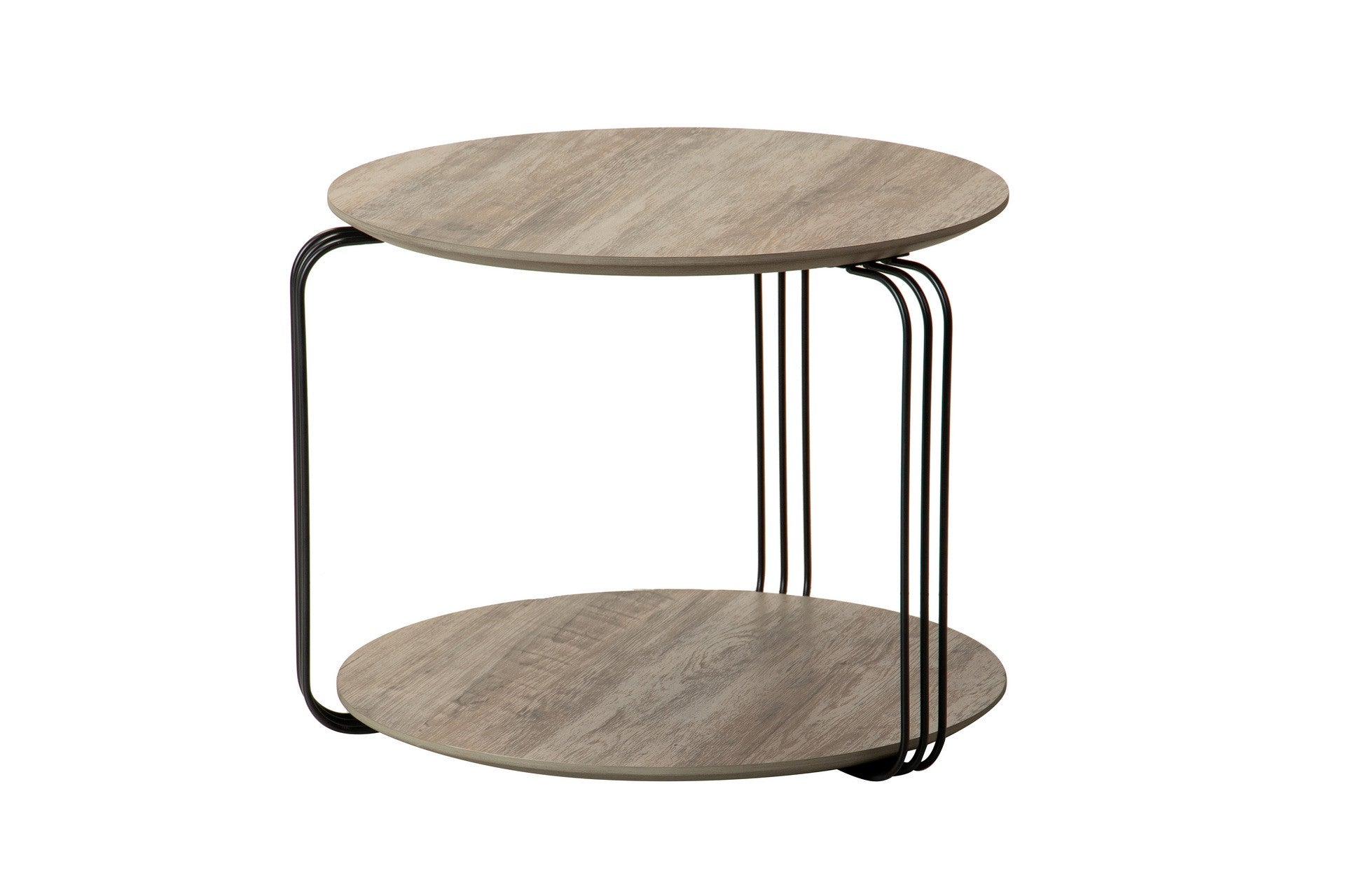 MESA AUXILIAR MDF METAL VINIL K/D 50x50x40 CM