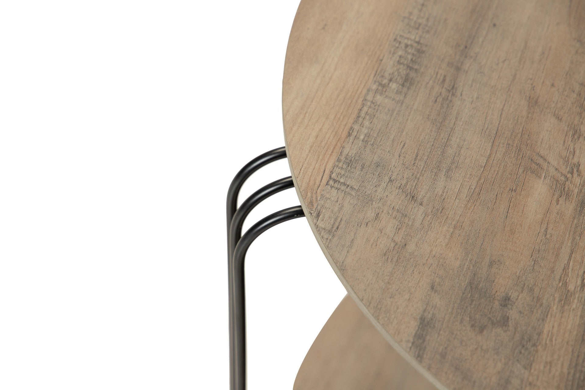 MESA AUXILIAR MDF METAL VINIL K/D 50x50x40 CM