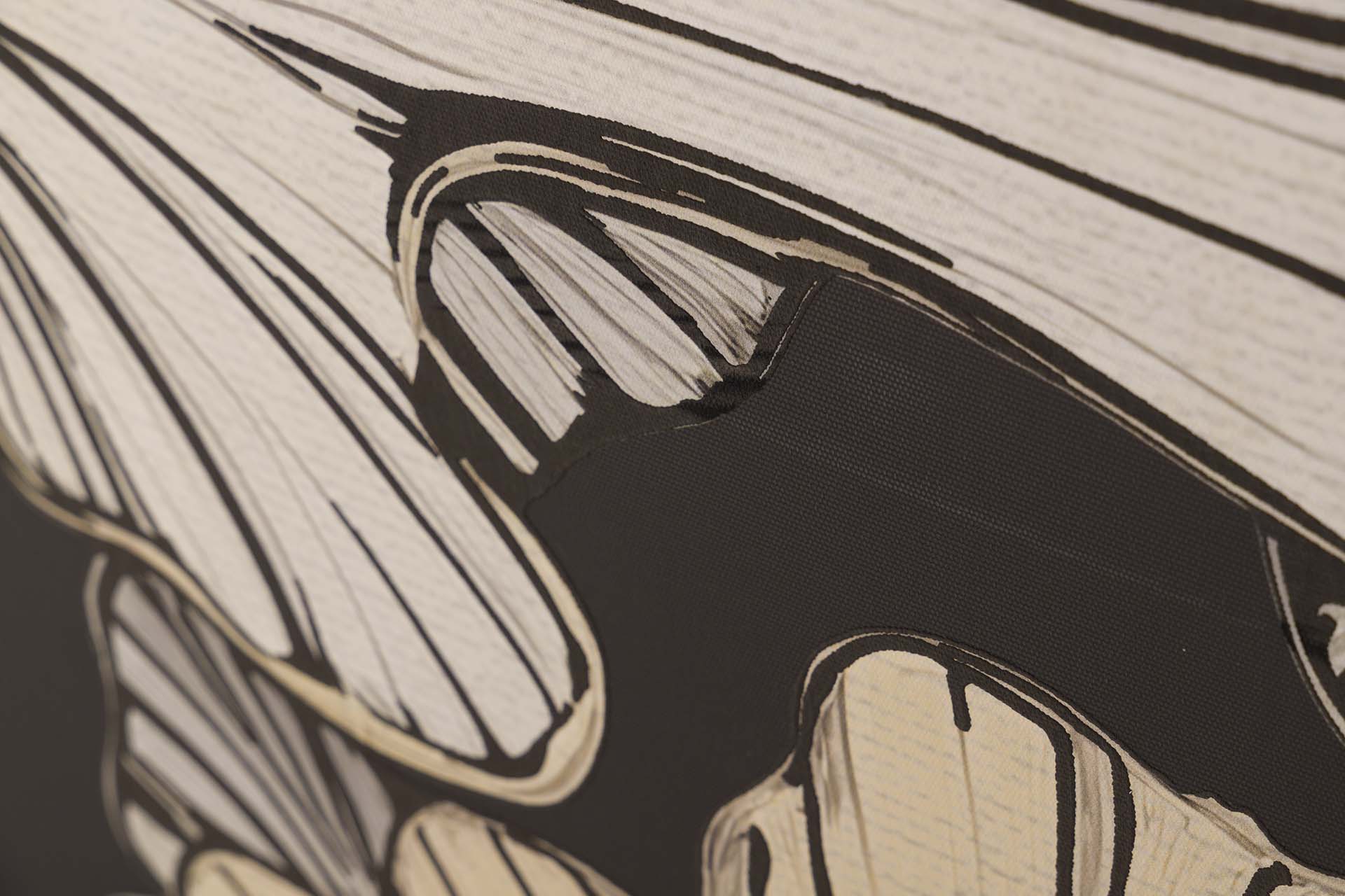 FOAM LEAVES FRAME WITH BLACK FRAME 83x4x123 CM