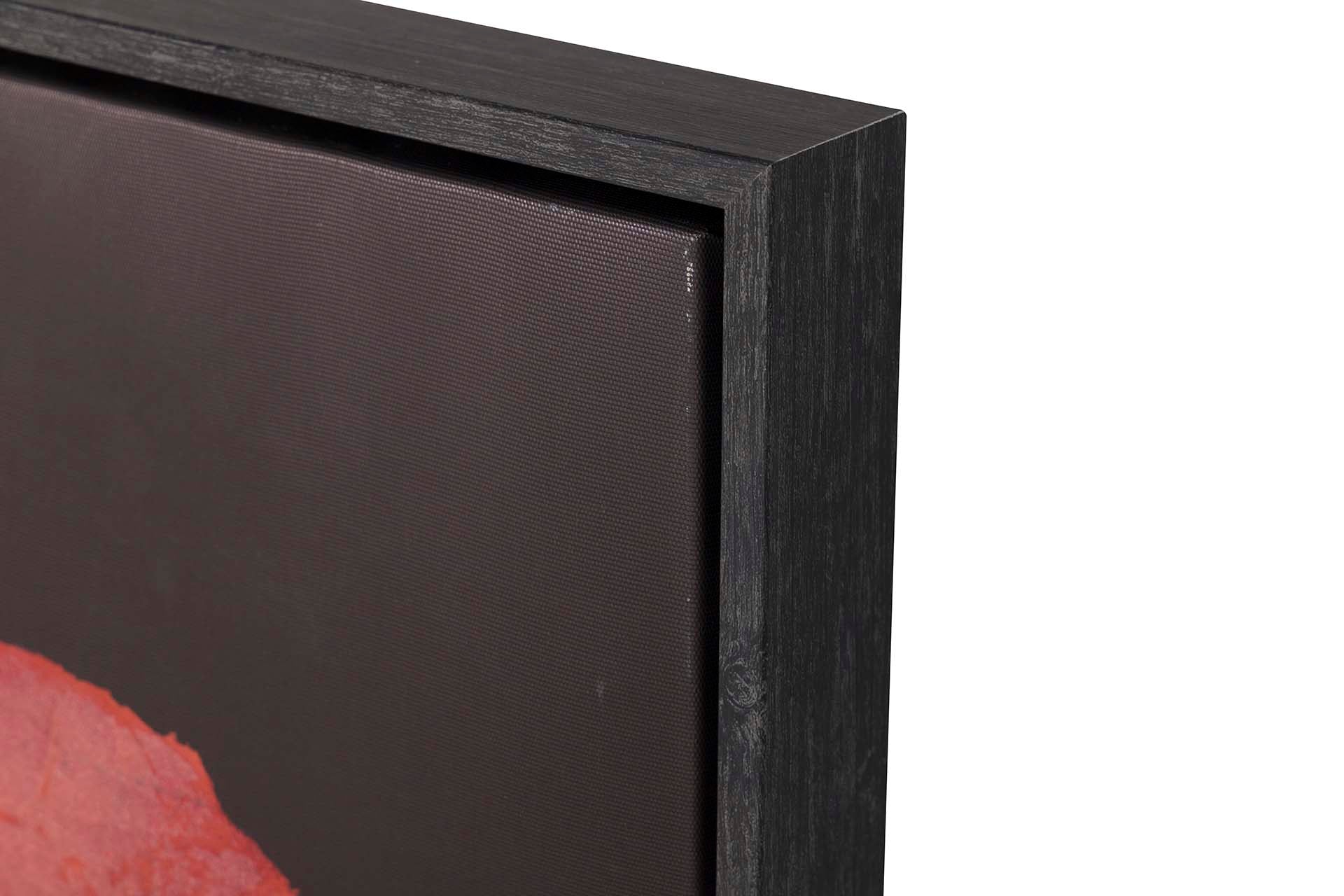 PINTURA ABSTRATA EM RELEVO COM MOLDURA PRETA 63x4x93CM