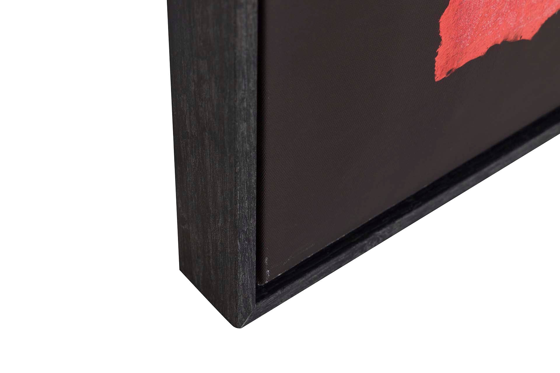 PINTURA ABSTRATA EM RELEVO COM MOLDURA PRETA 63x4x93CM