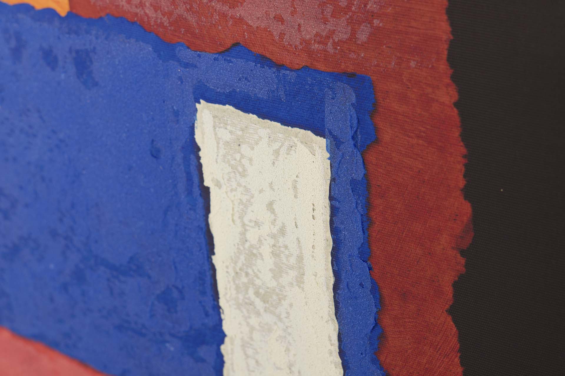 PINTURA ABSTRATA EM RELEVO COM MOLDURA PRETA 63x4x93CM