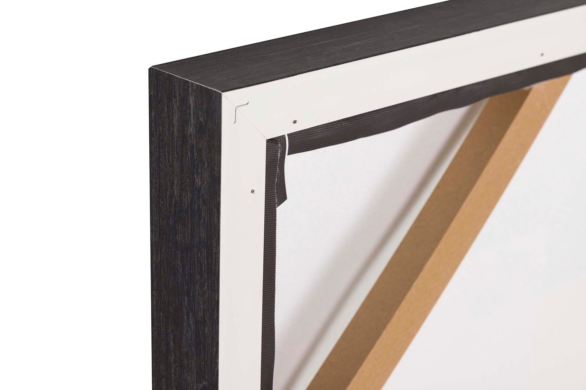 PINTURA ABSTRATA EM RELEVO COM MOLDURA PRETA 63x4x93CM