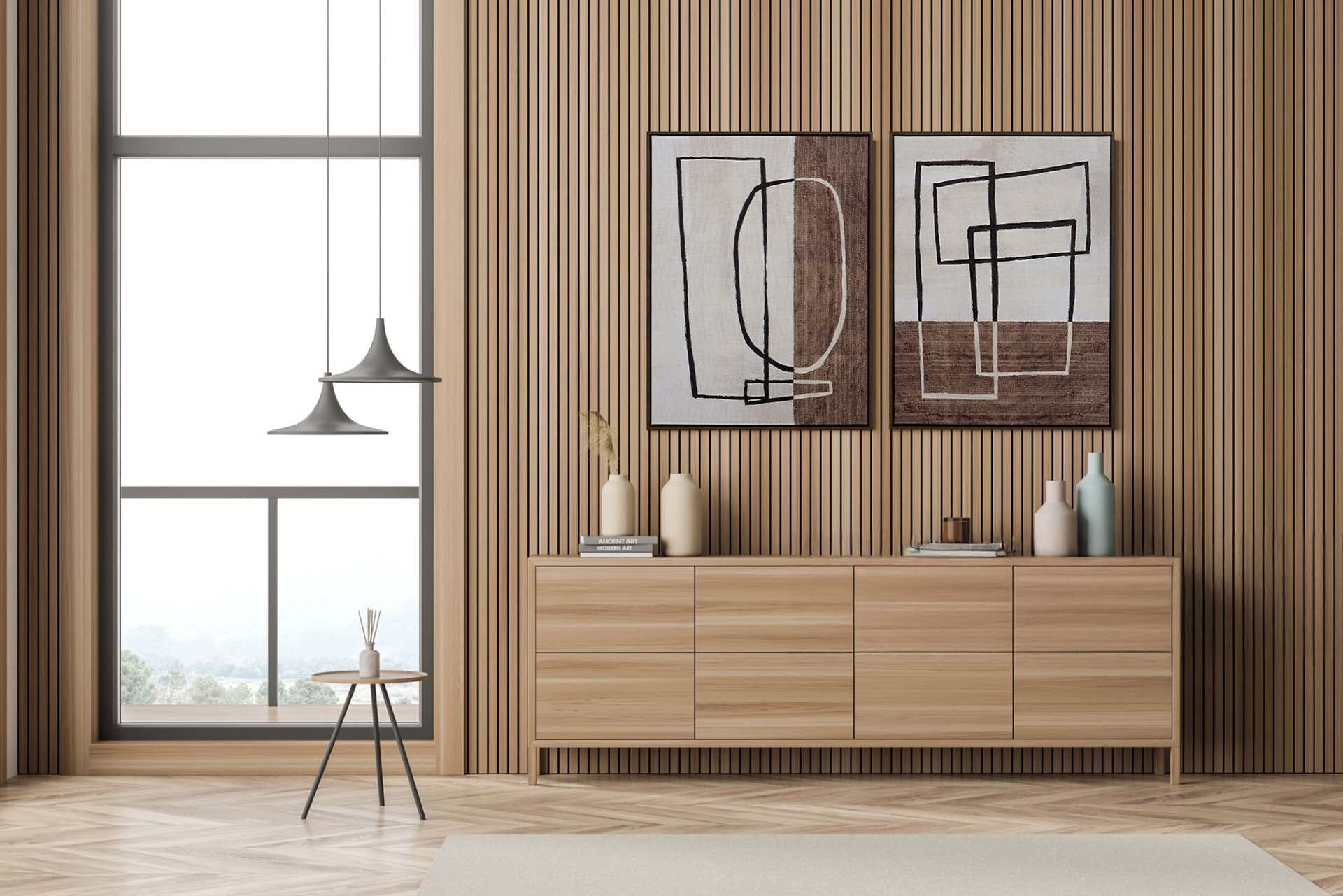 SET 2 CUADROS 50% PINTADO A MANO 63x4x83 CM