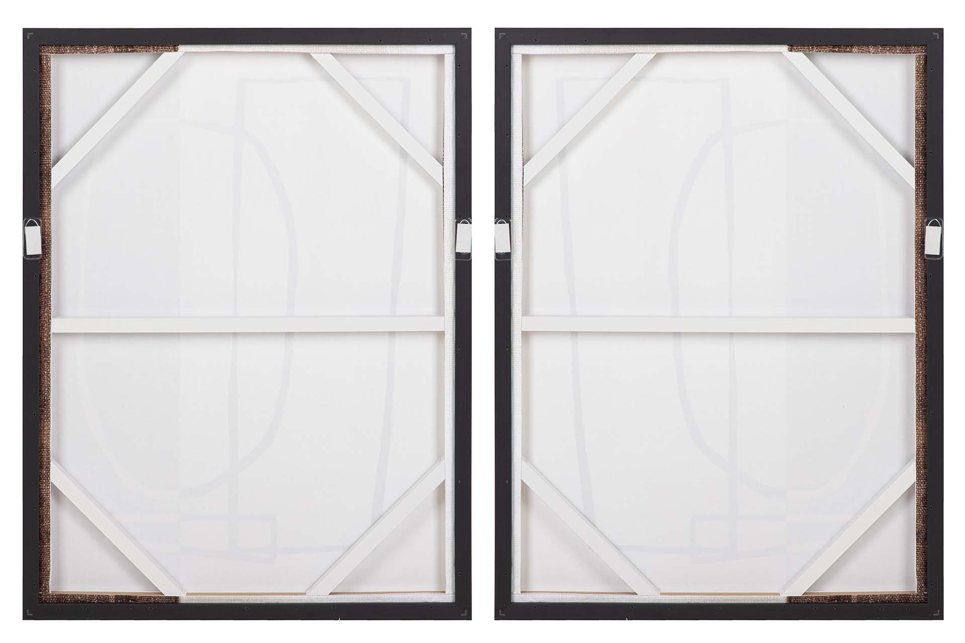 SET 2 CUADROS 50% PINTADO A MANO 63x4x83 CM