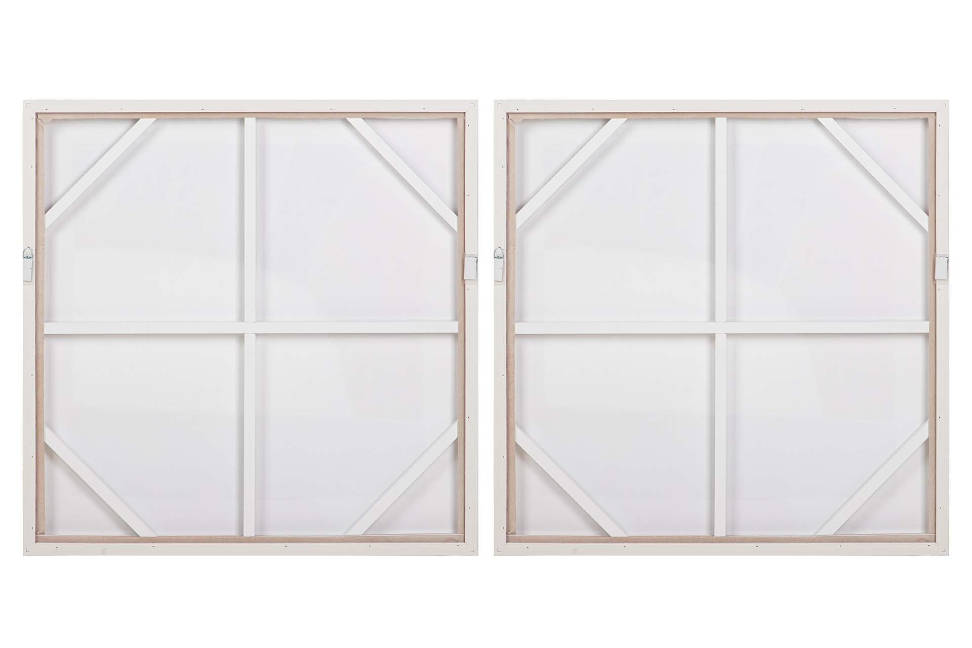 SET 2 CUADROS 50% PINTADO A MANO 83x4x83 CM