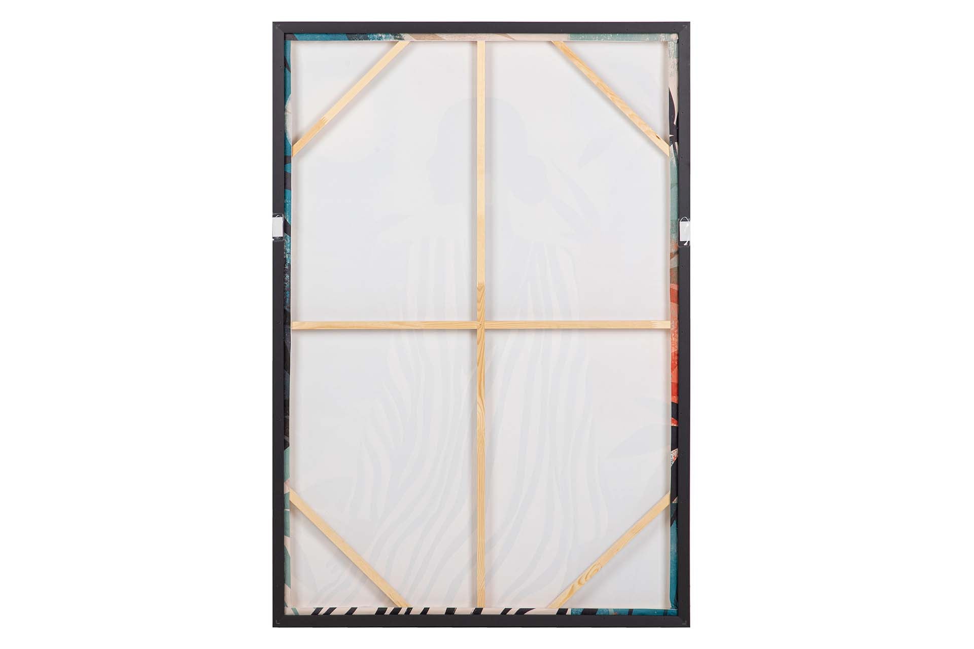 CUADRO AFRICANA 50% PINTADO A MANO 83x4x123 CM