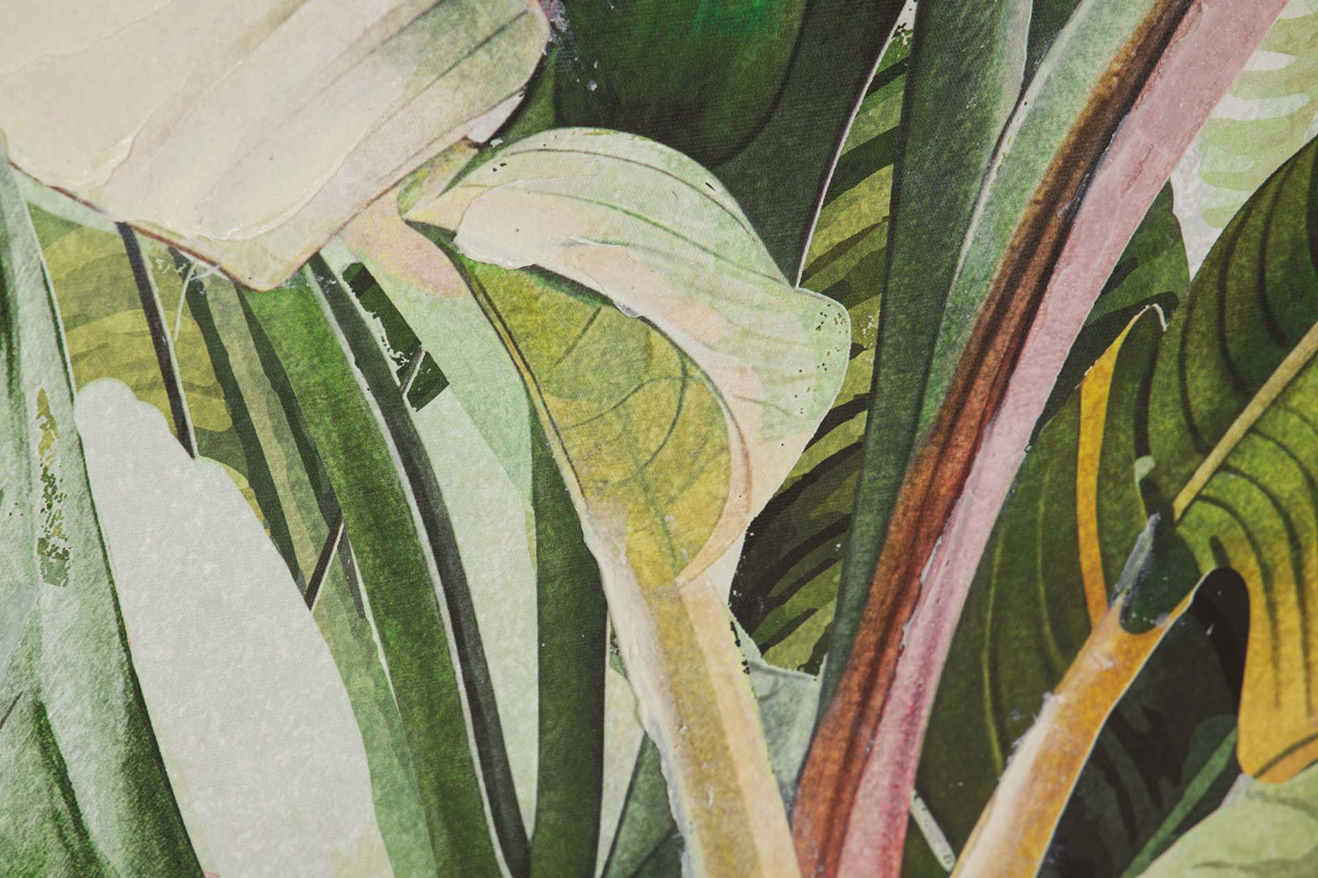 LEAVES PICTURE 50% HAND PAINTED 83x4x123 CM