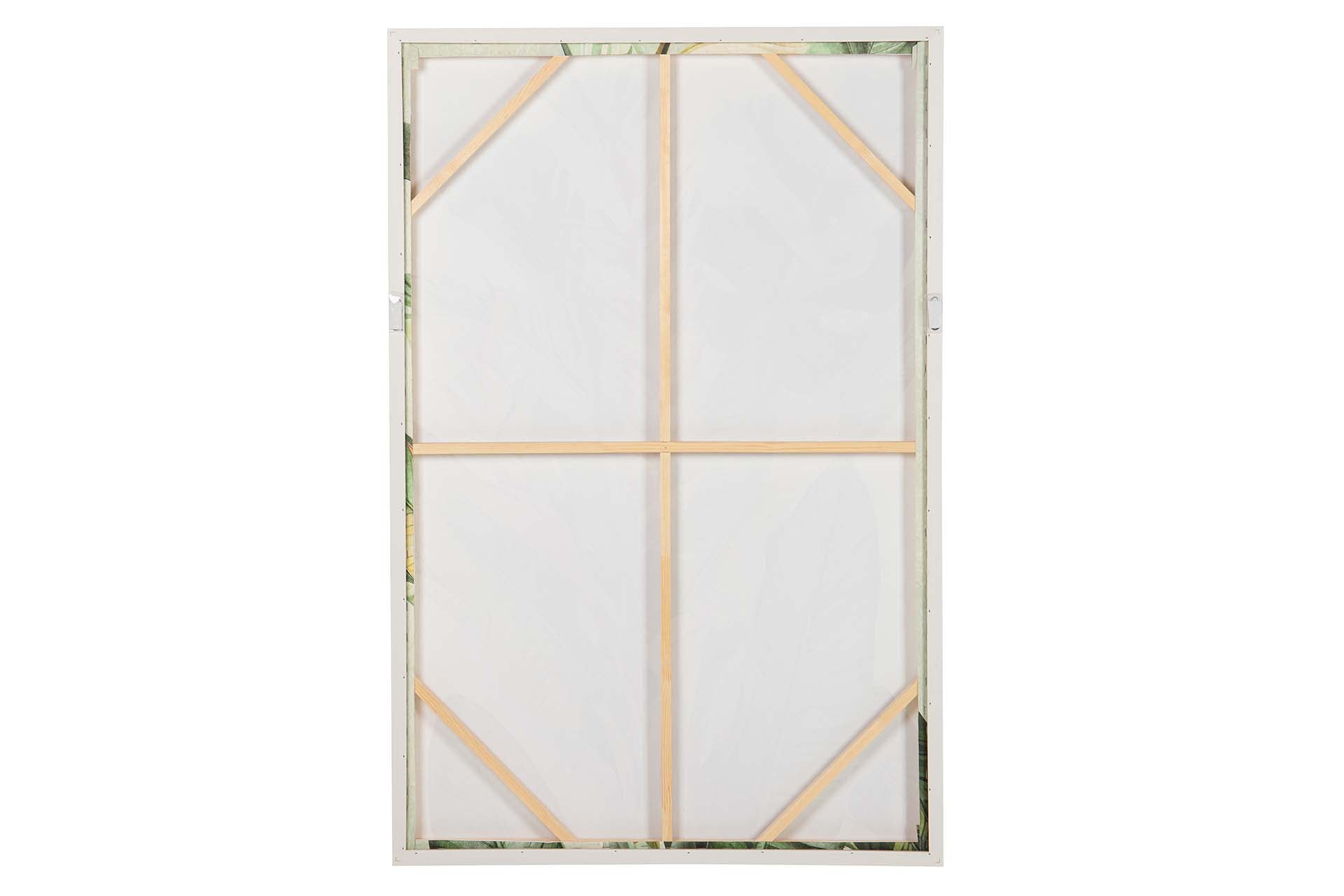 CUADRO HOJAS 50% PINTADO A MANO 83x4x123 CM