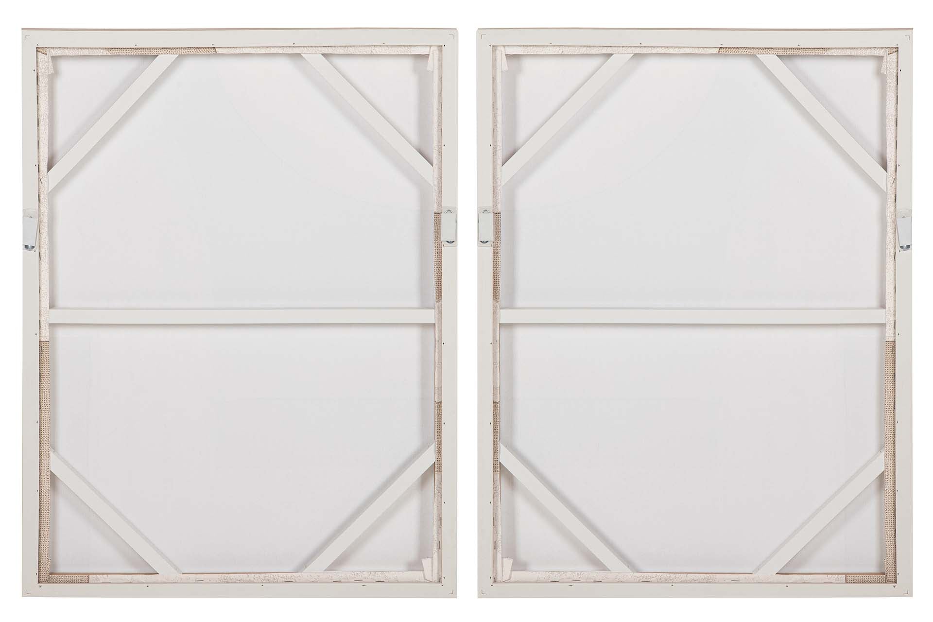 SET OF 2 PAINTINGS 50% HAND PAINTED 63x4x83 CM