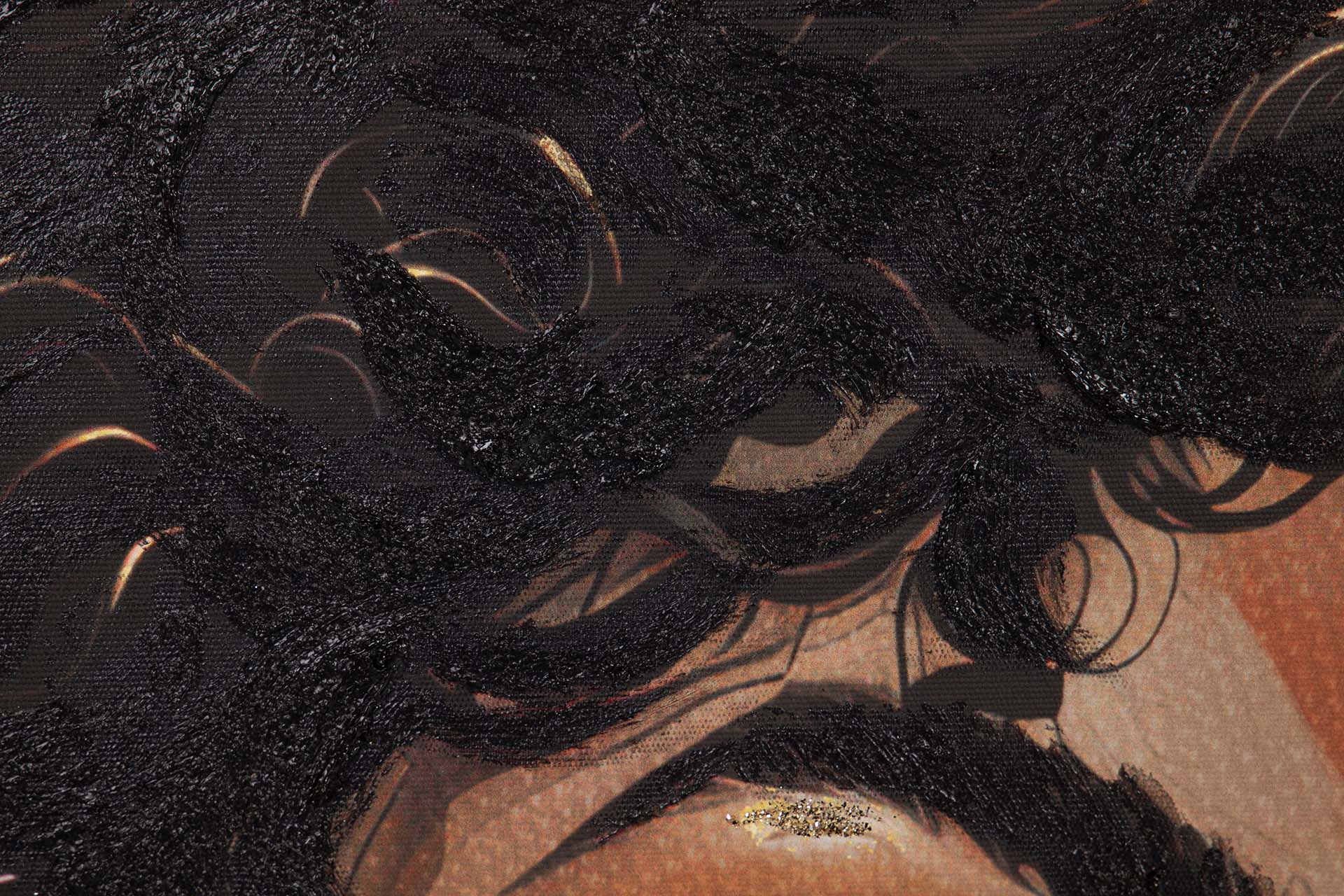 CUADRO MUJER 30% PINTADO A MANO 83x4x123 CM