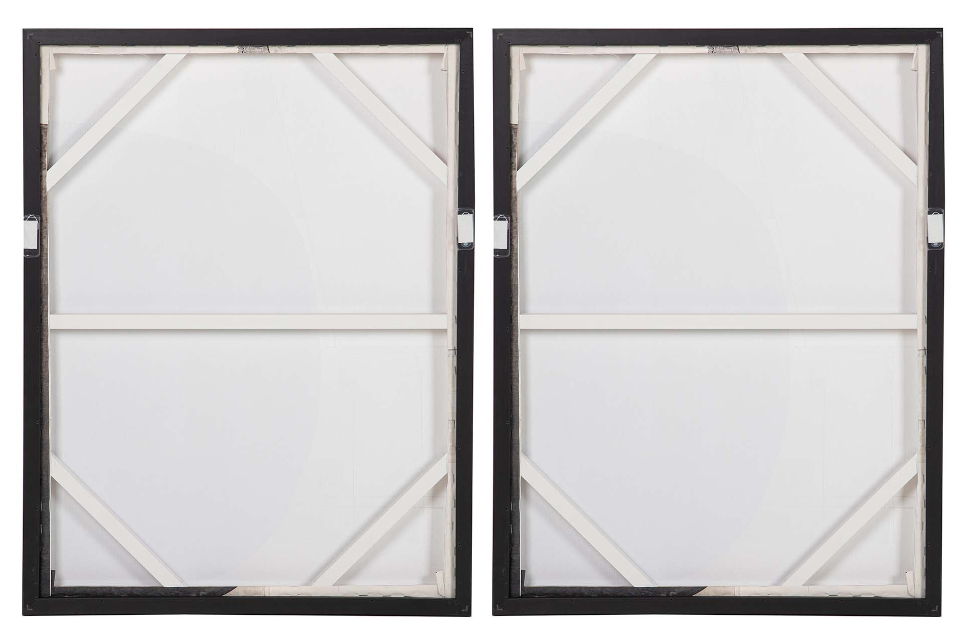 SET OF 2 PAINTINGS 50% HAND PAINTED 63x4x83 CM