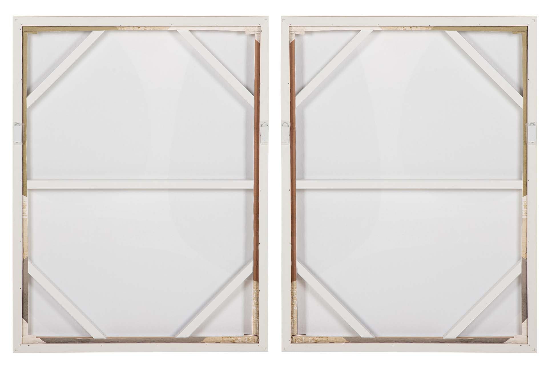 SET 2 CUADROS CON RELIEVE MARCO MARRON 63x4x83 CM