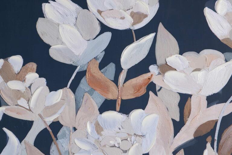 CUADRO FLORES 80% PINTADO A MANO 123x4x83 CM