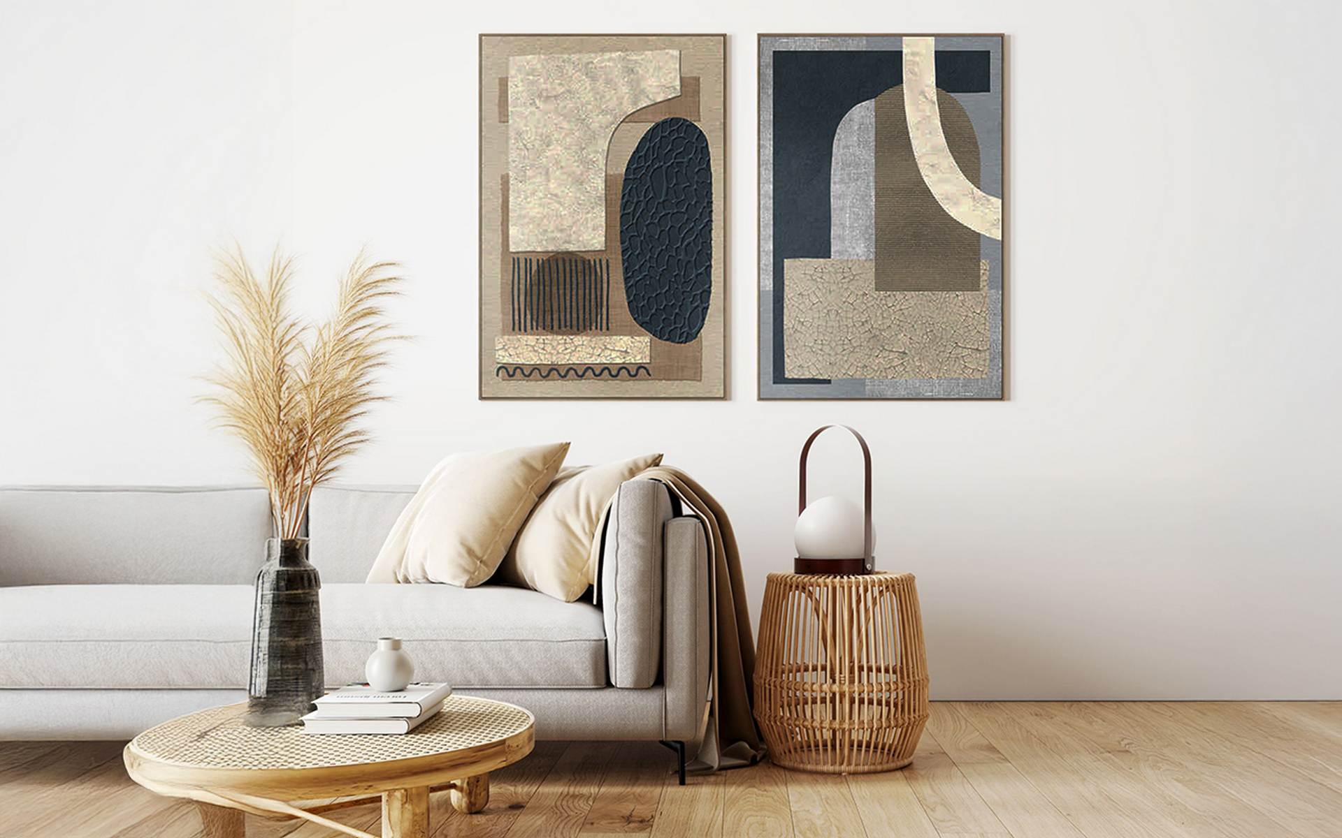 CUADRO ABSTRACTO 80% PINTADO A MANO 83x4x123 CM