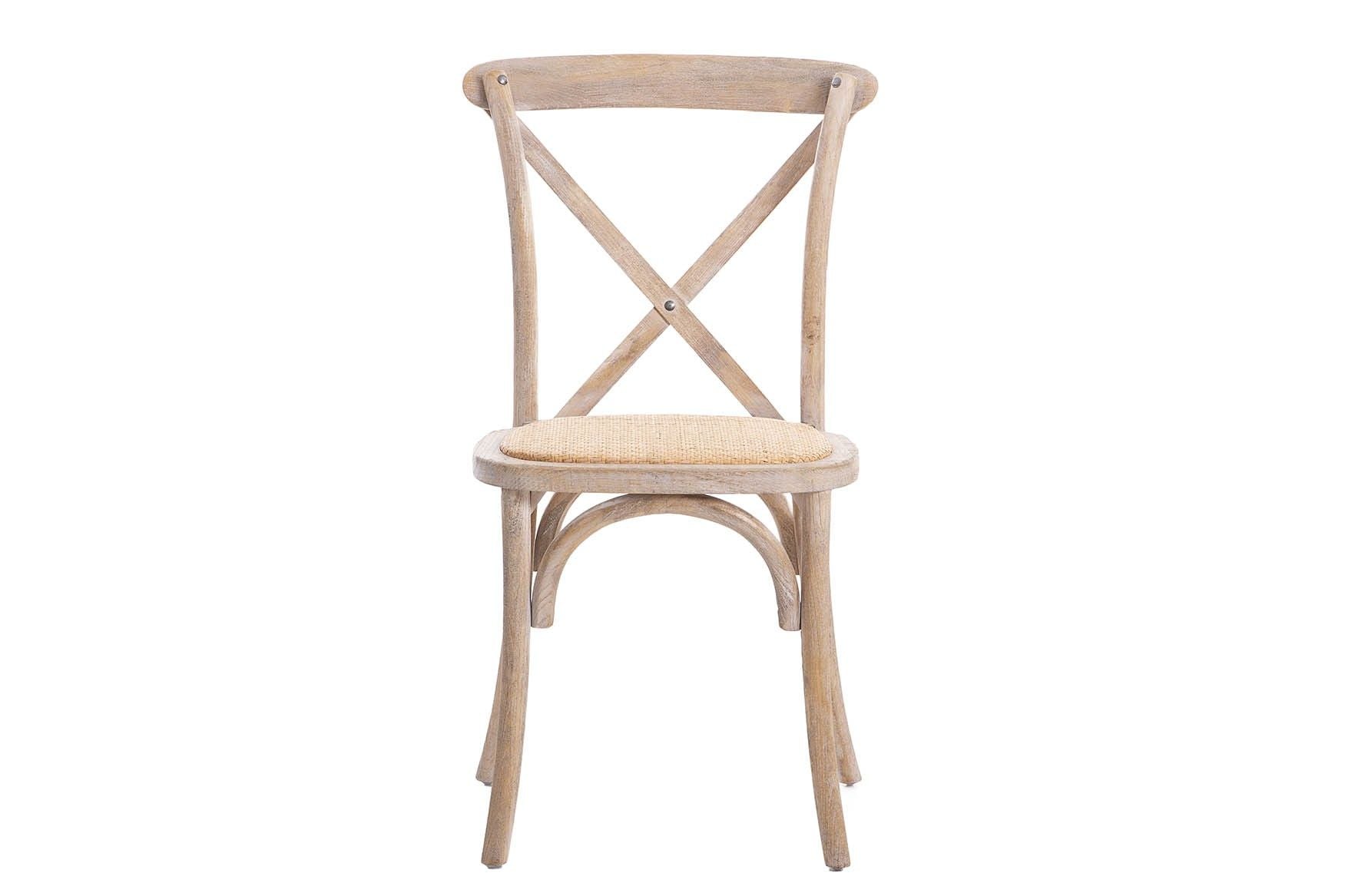SILLA APILABLE MADERA DE ABEDUL RATAN 50x52x87 CM - Min.2 uds