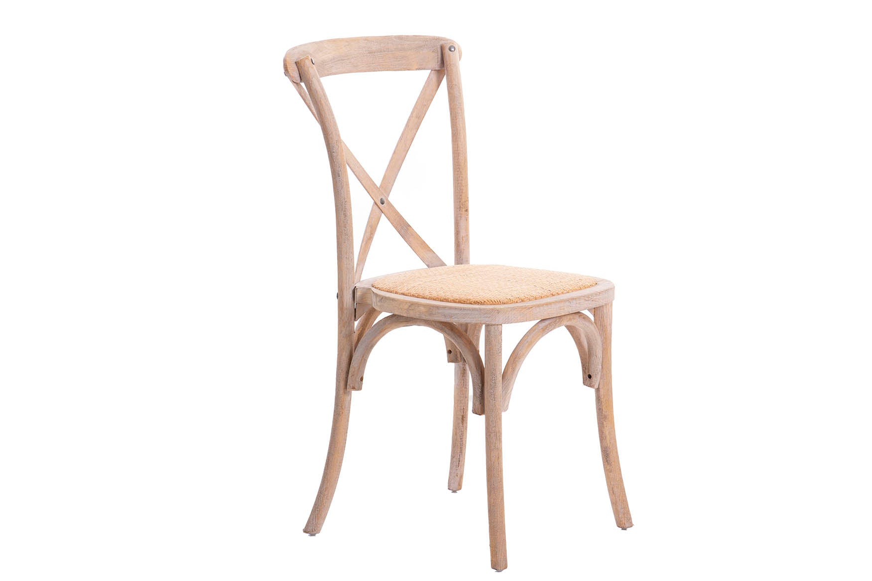 SILLA APILABLE MADERA DE ABEDUL RATAN 50x52x87 CM - Min.2 uds