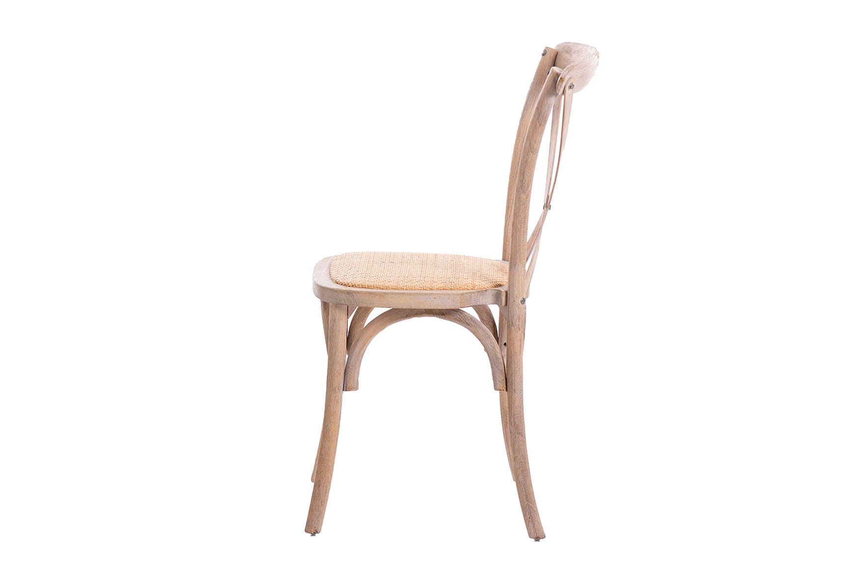 SILLA APILABLE MADERA DE ABEDUL RATAN 50x52x87 CM - Min.2 uds