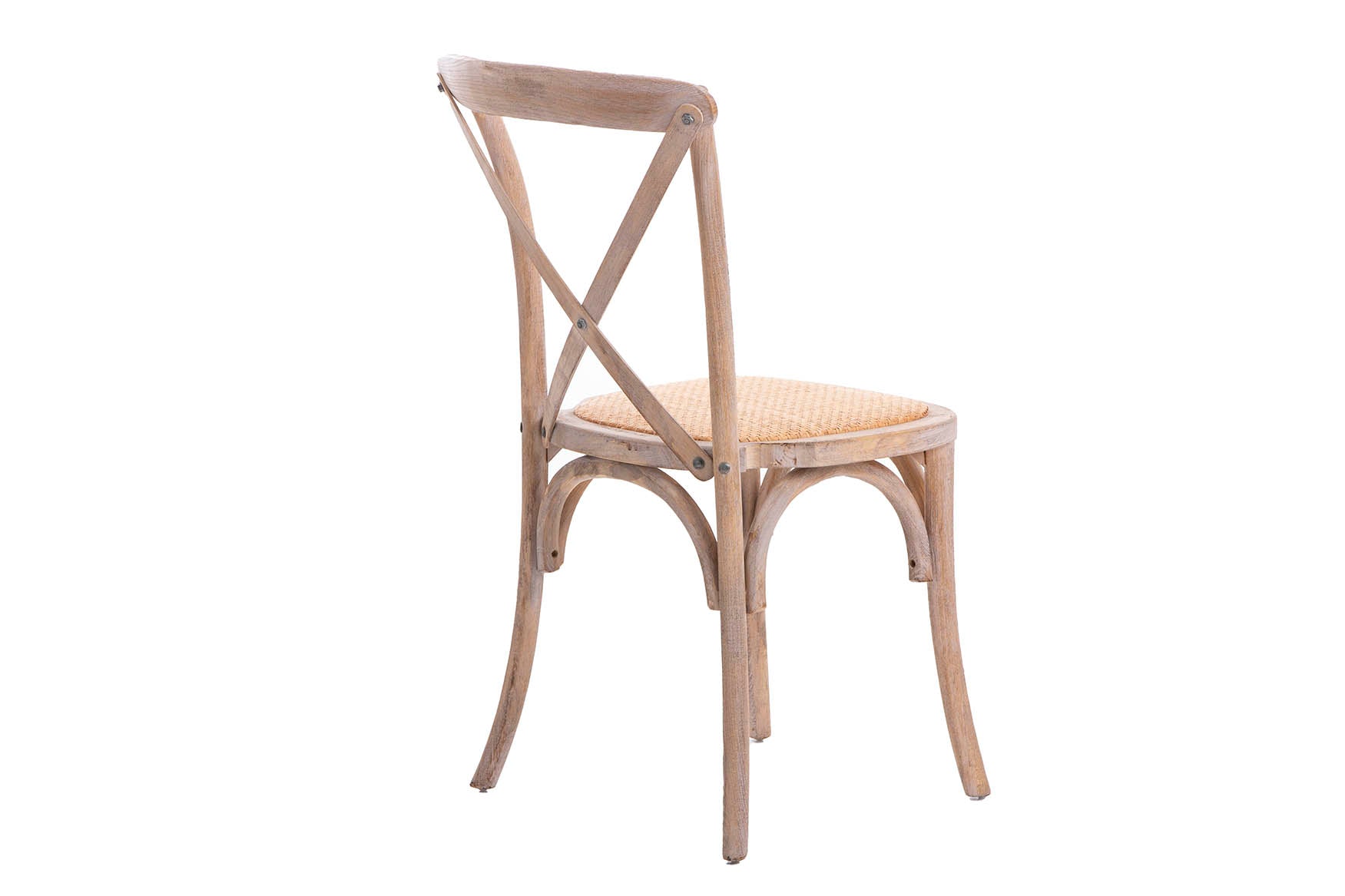 SILLA APILABLE MADERA DE ABEDUL RATAN 50x52x87 CM - Min.2 uds