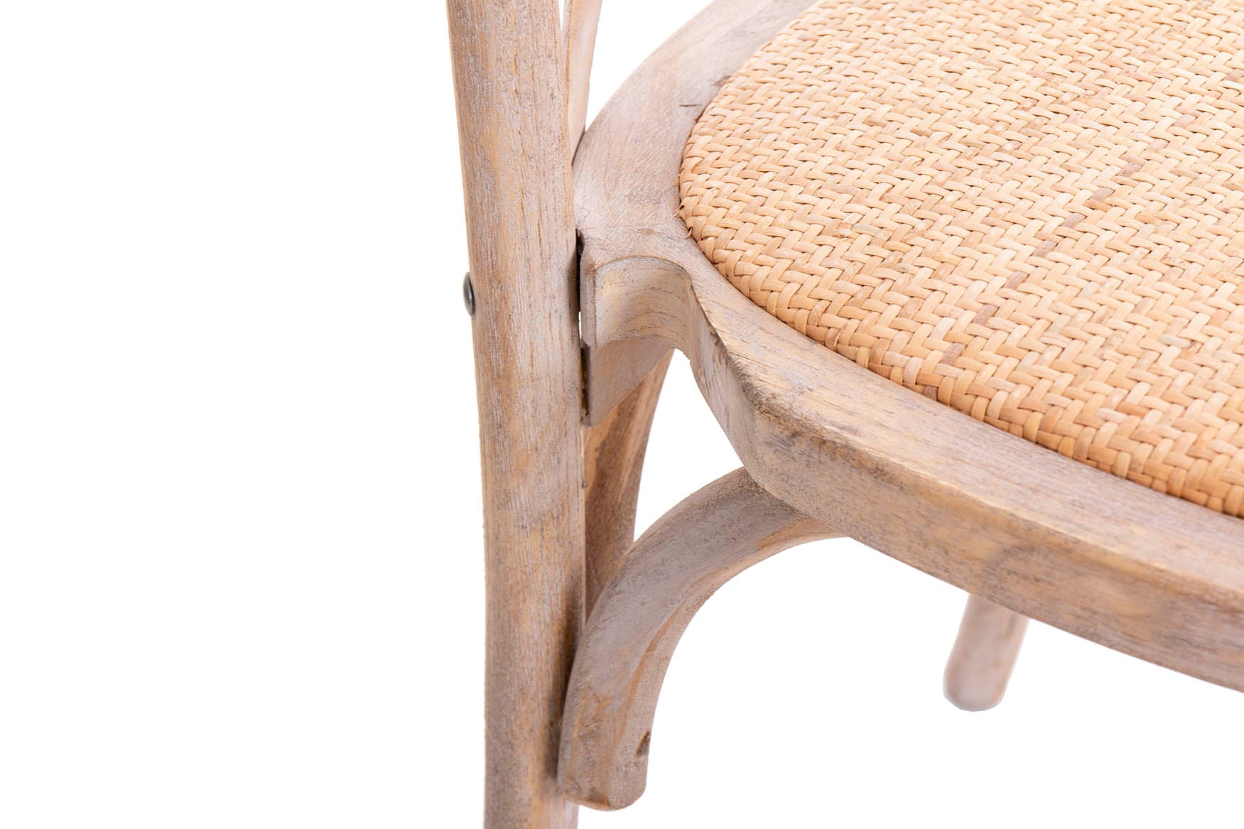 SILLA APILABLE MADERA DE ABEDUL RATAN 50x52x87 CM - Min.2 uds