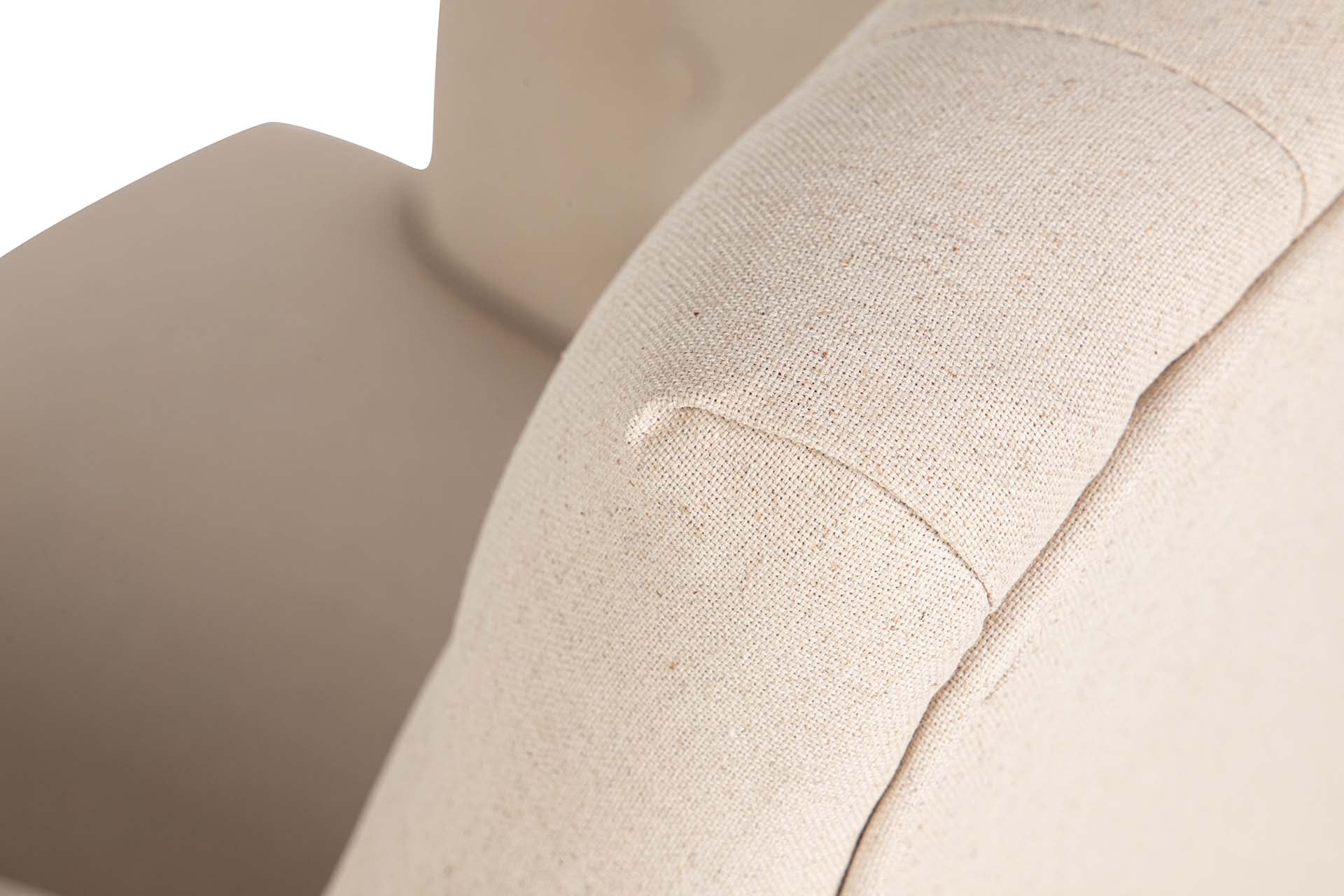 BUTACA LINO BEIGE CAPIT. PATAS MADERA 59x62x85 CM