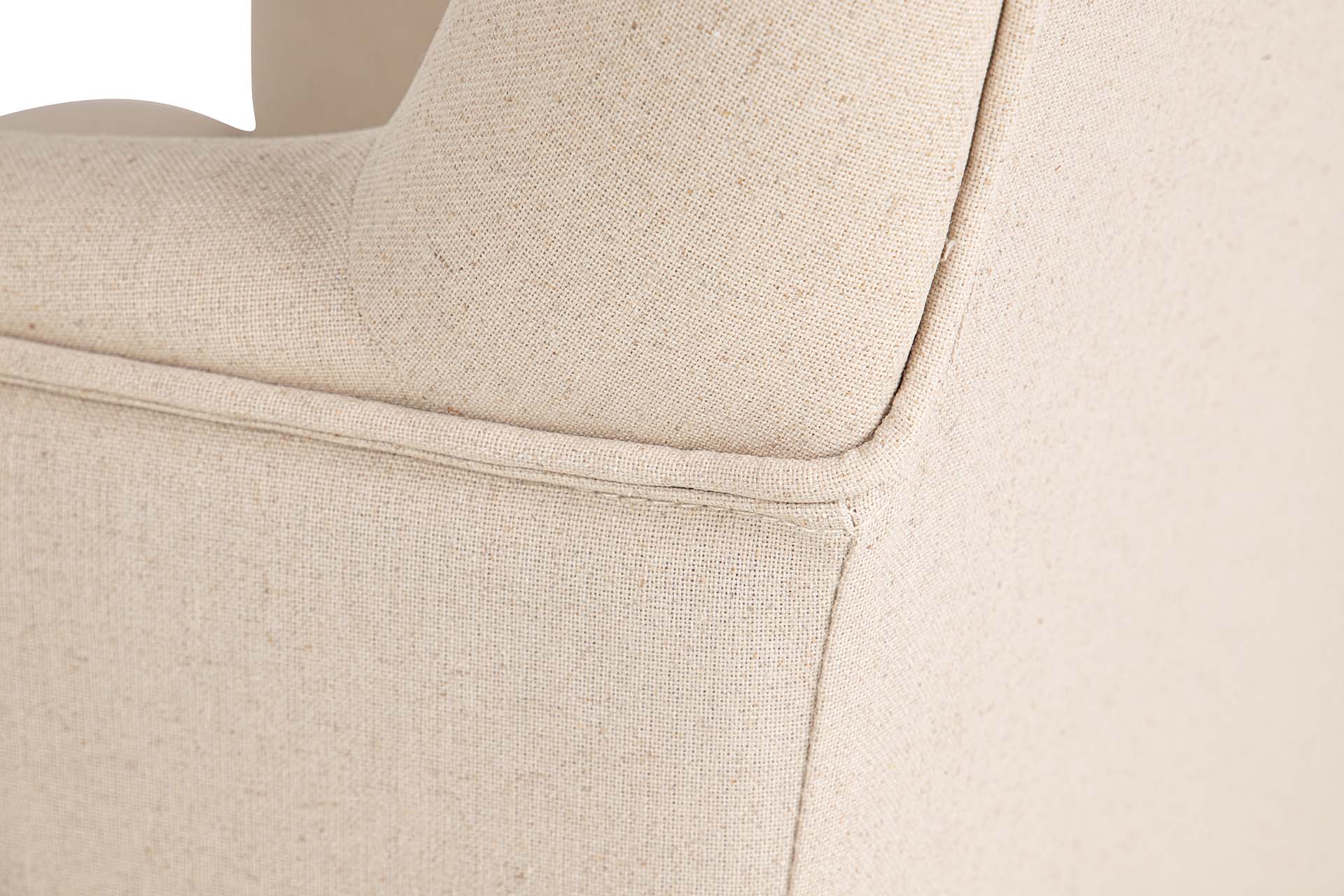 BUTACA LINO BEIGE CAPIT. PATAS MADERA 59x62x85 CM