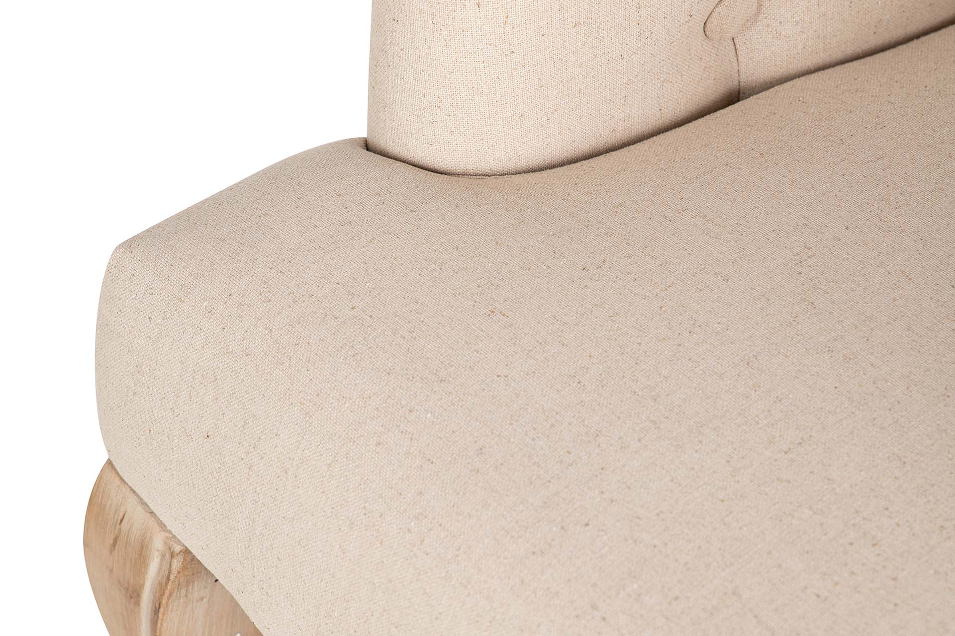 BUTACA LINO BEIGE CAPIT. PATAS MADERA 59x62x85 CM