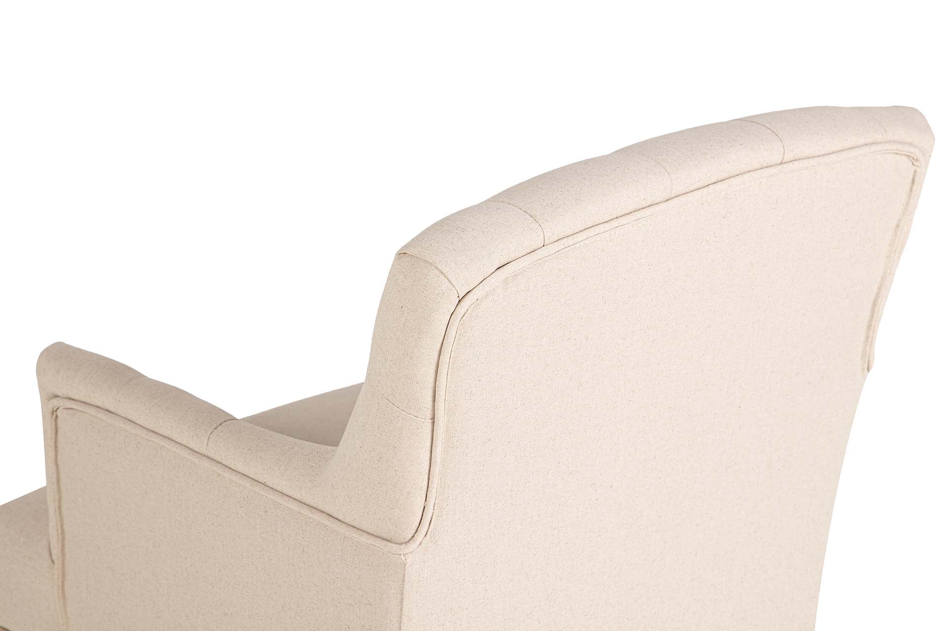 BUTACA MADERA DE CAUCHO LINO BEIGE 59x62x85 CM