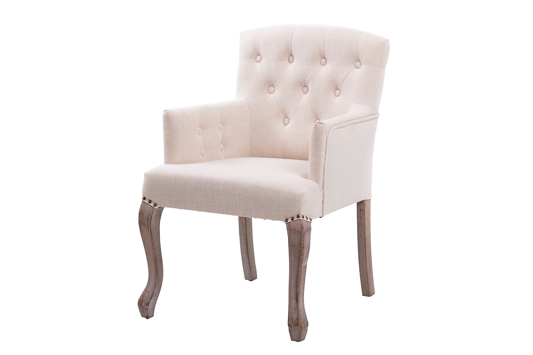 BUTACA LINO CAPITONE PATAS DE MADERA 59x62x85 CM