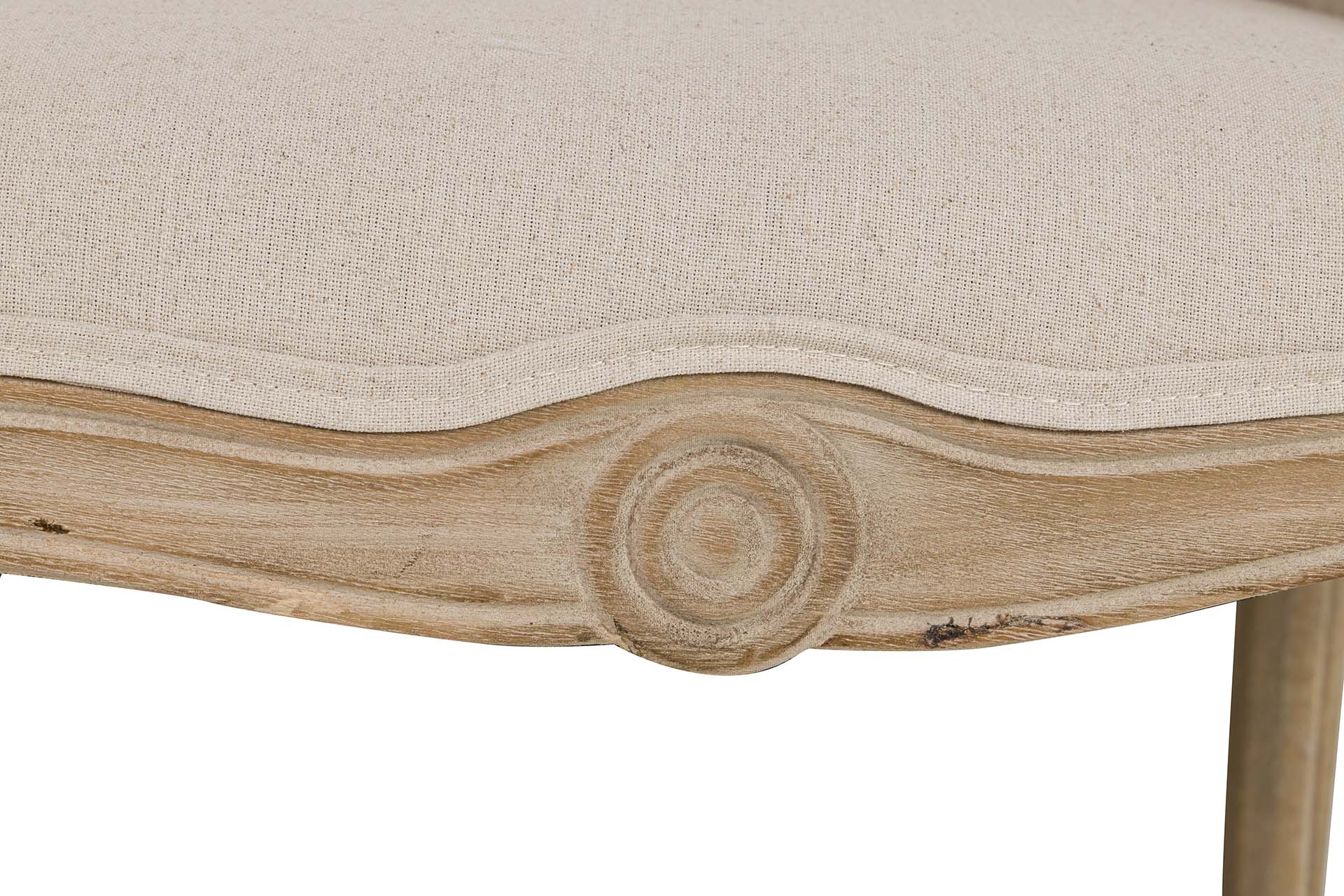 SOFA DOBLE LINO CAPITONE PATAS MADERA 107x61x71CM
