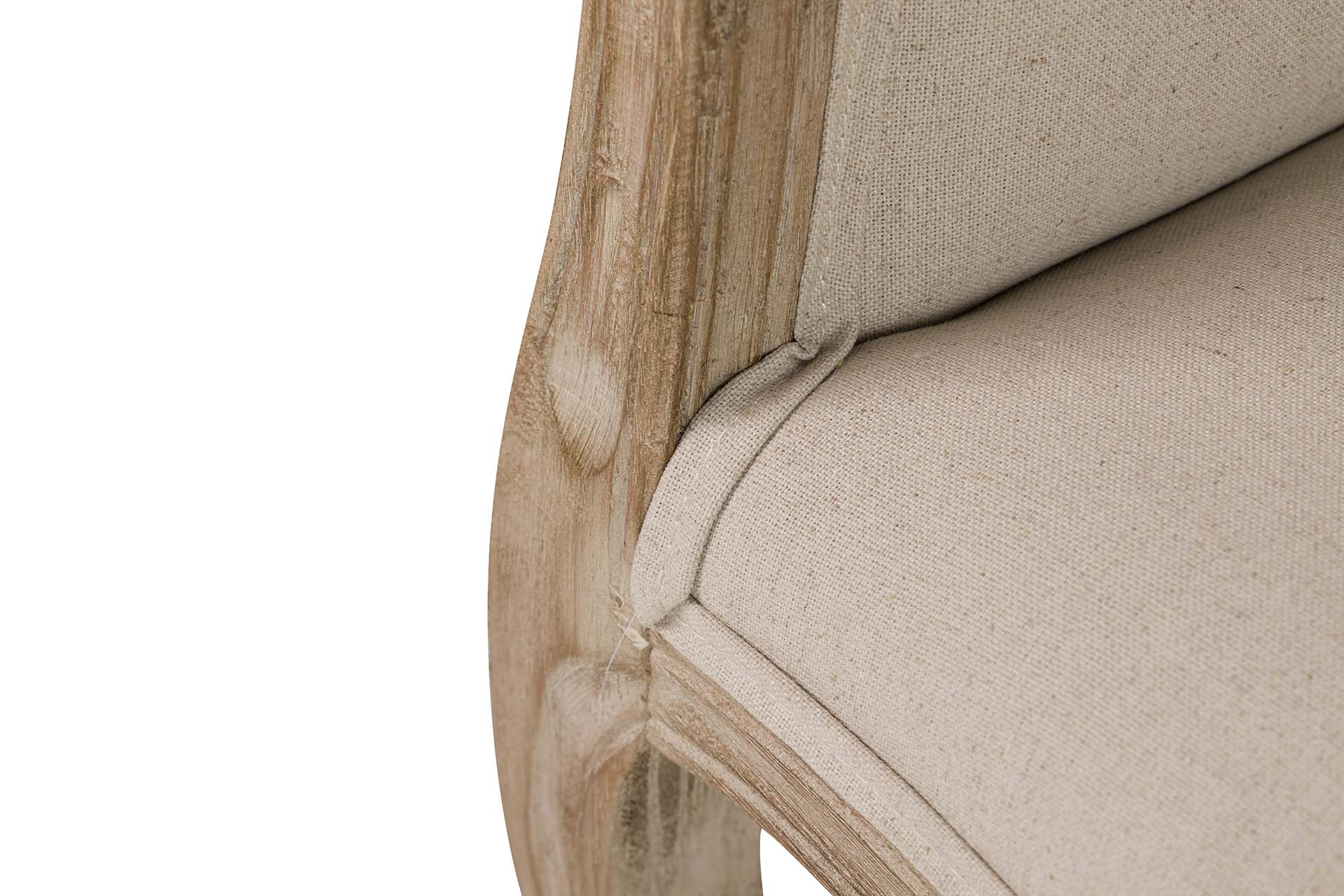 SOFA DOBLE LINO CAPITONE PATAS MADERA 107x61x71CM