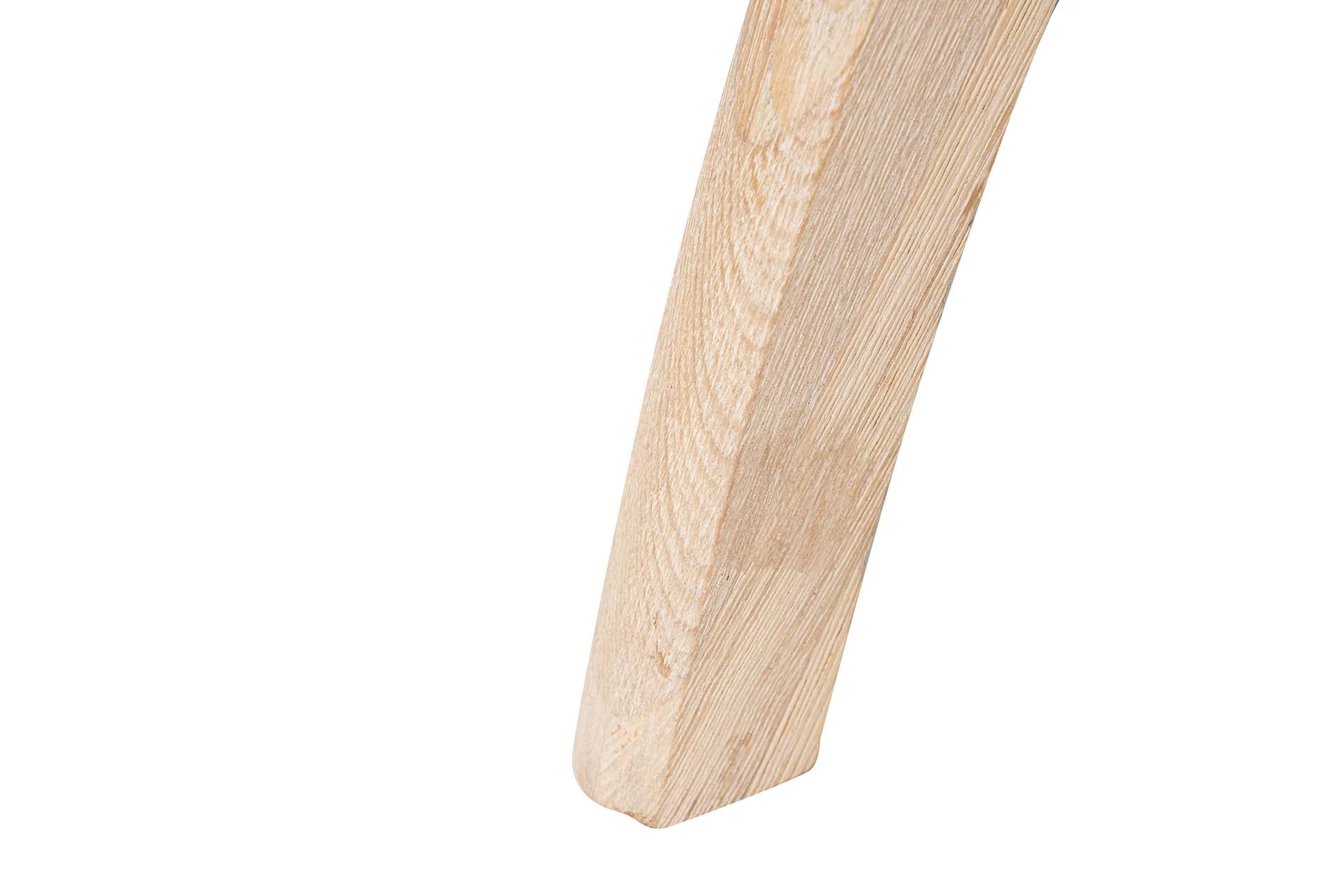 POLTRONA DE MADEIRA DE BORRACHA COM LINHO BEGE 72x80x85CM
