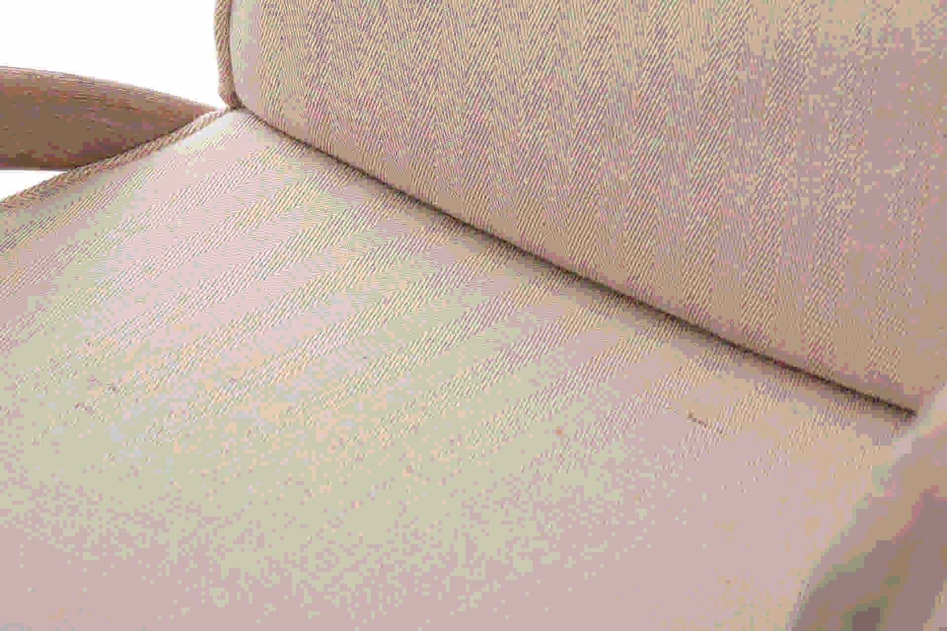 RUBBER WOOD ARMCHAIR WITH BEIGE LINEN 72x80x85CM