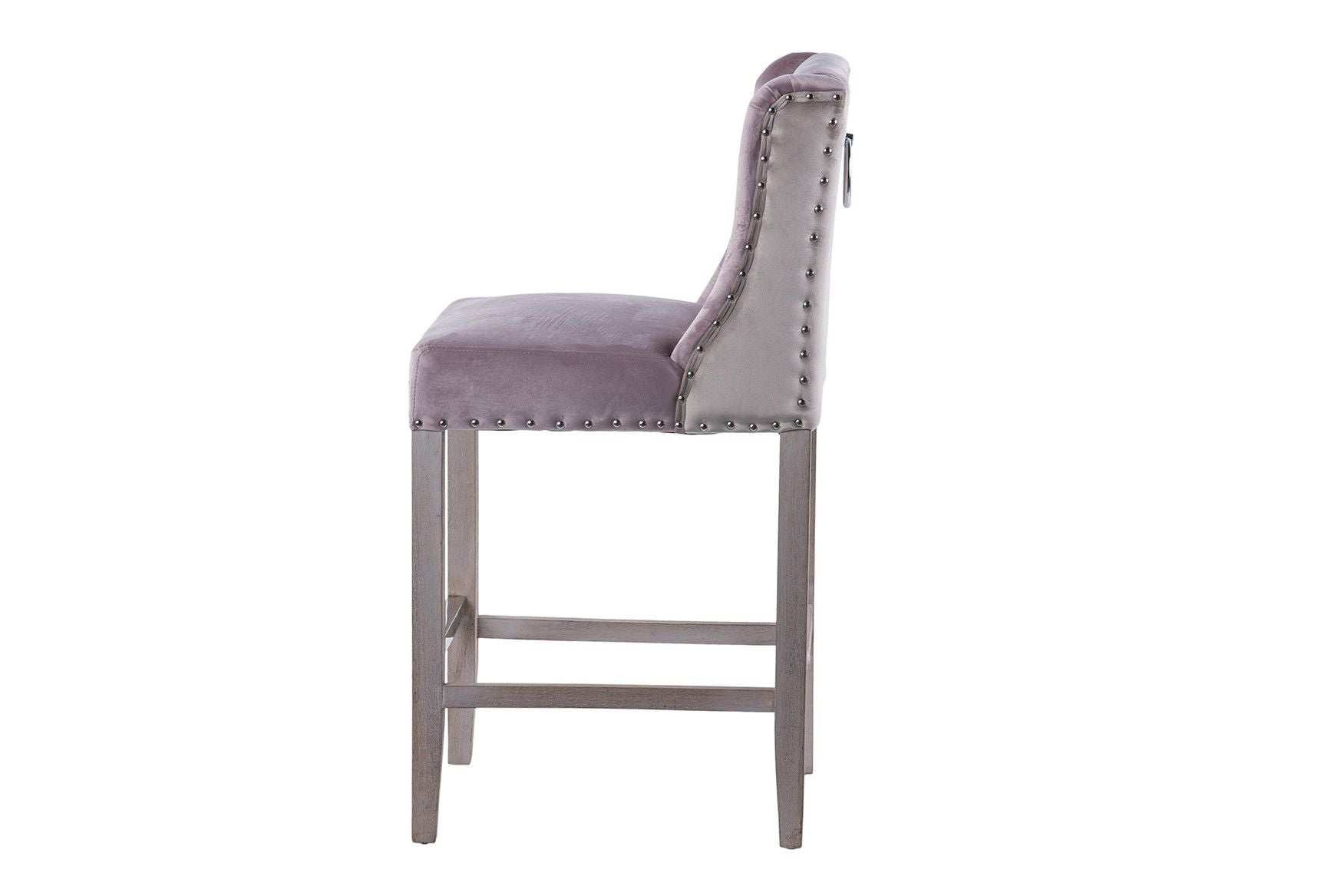 Kitchen stool with purple handle, 48x53x104 cm