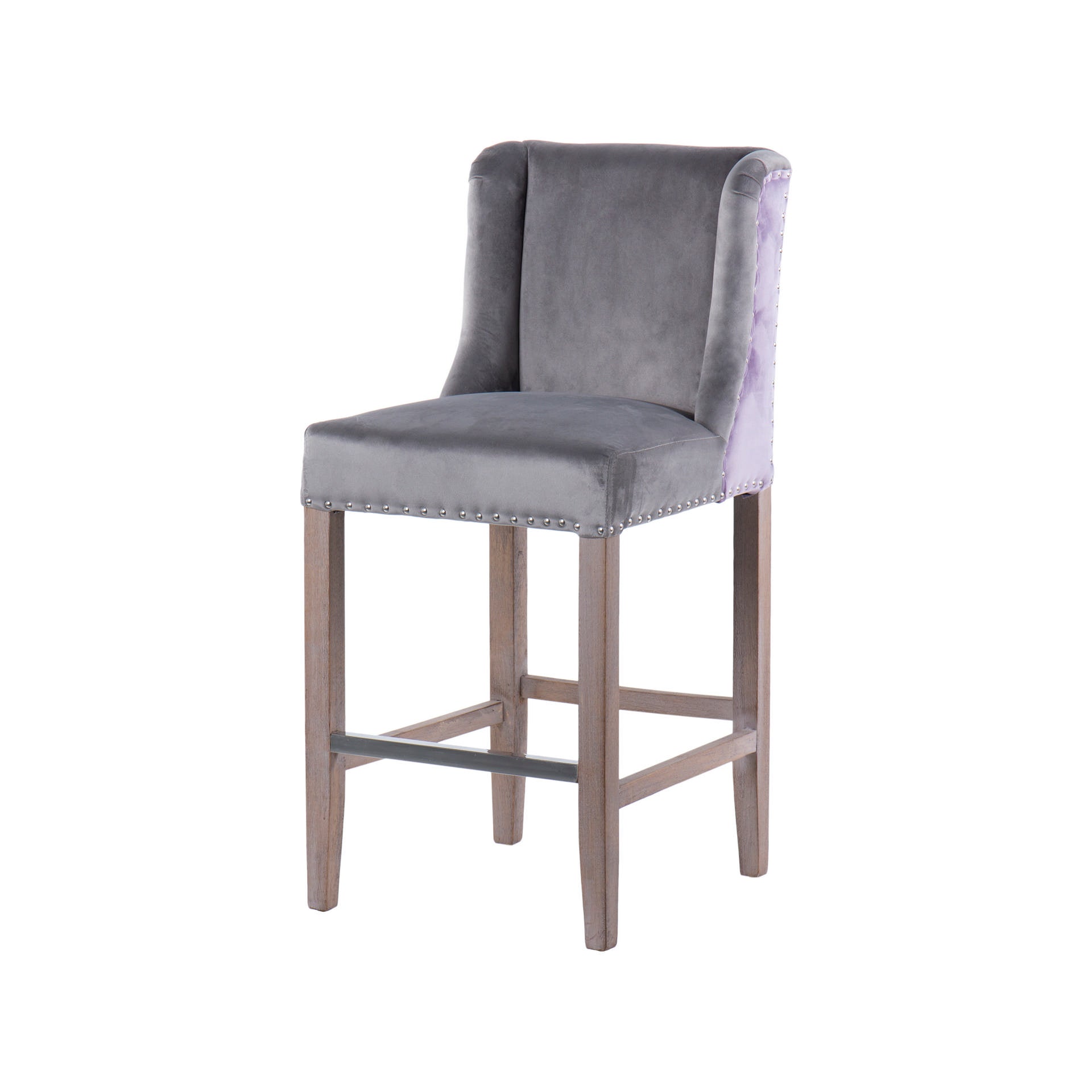 KITCHEN STOOL WITH GREY HANDLE 48x53x104 CM