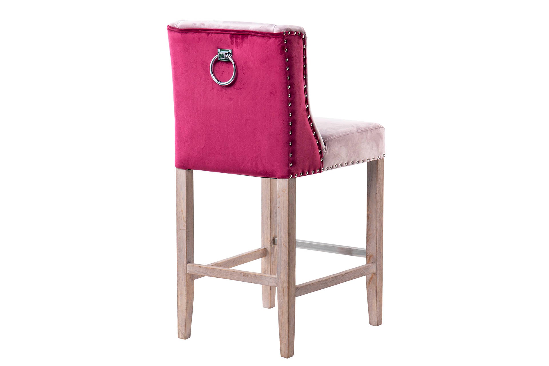 KITCHEN STOOL WITH PINK HANDLE 48x53x104 CM