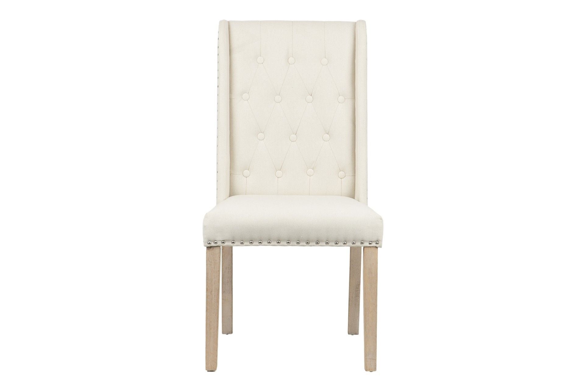 SILLA MADERA DE CAUCHO LINO TIRADOR 55x63x101 CM - Min.2 uds