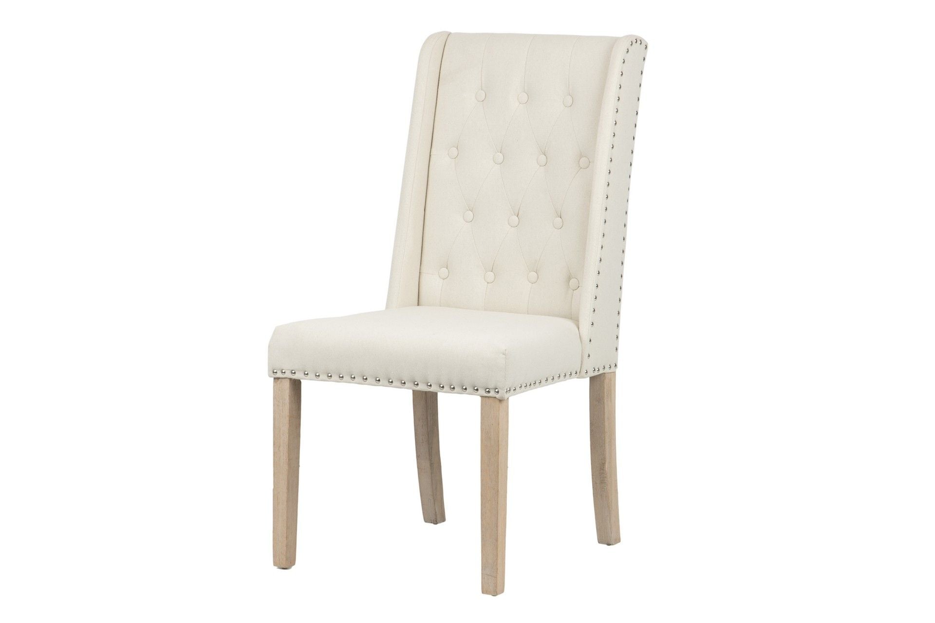 SILLA MADERA DE CAUCHO LINO TIRADOR 55x63x101 CM - Min.2 uds