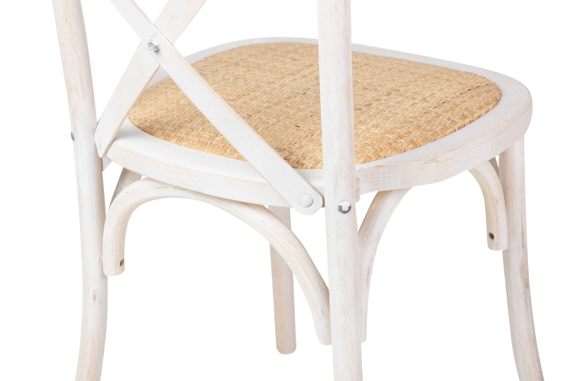 STACKABLE BIRCH WOOD RATAN CHAIR 44x42x88 CM - Min.2 units