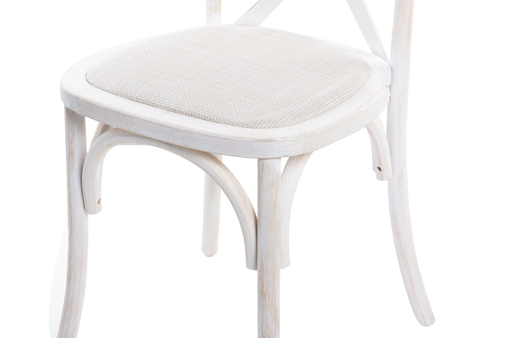 STACKABLE BIRCH WOOD RATAN CHAIR 44x42x88 CM - Min.2 units
