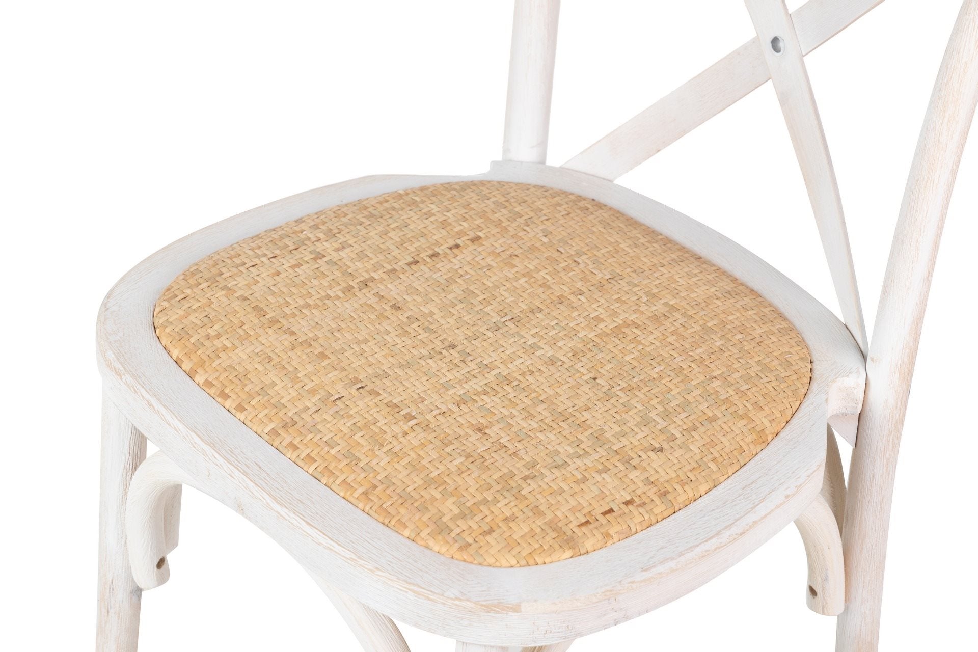 STACKABLE BIRCH WOOD RATAN CHAIR 44x42x88 CM - Min.2 units