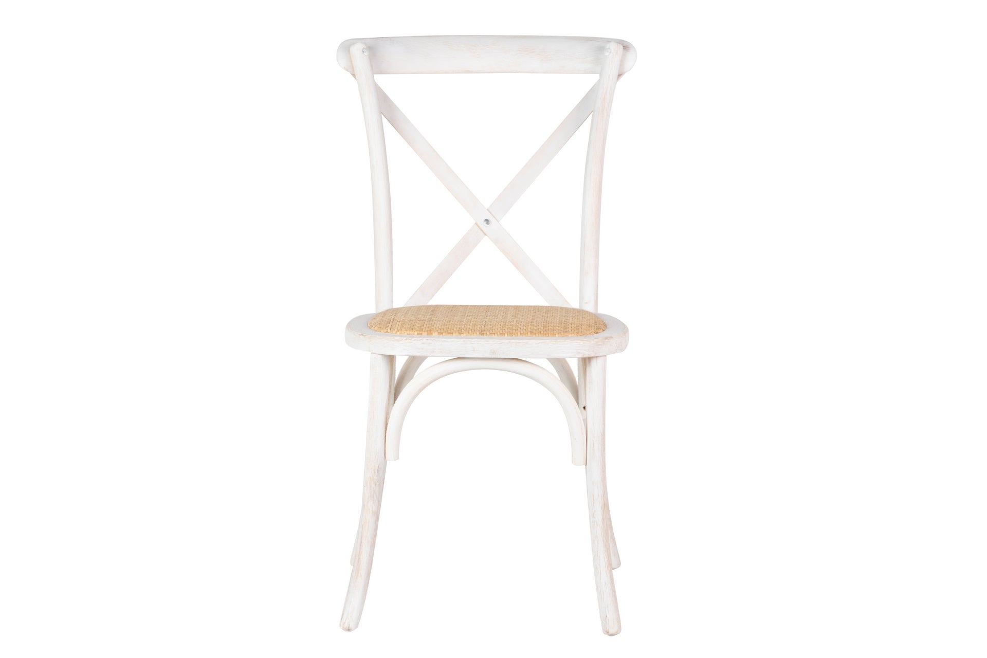STACKABLE BIRCH WOOD RATAN CHAIR 44x42x88 CM - Min.2 units