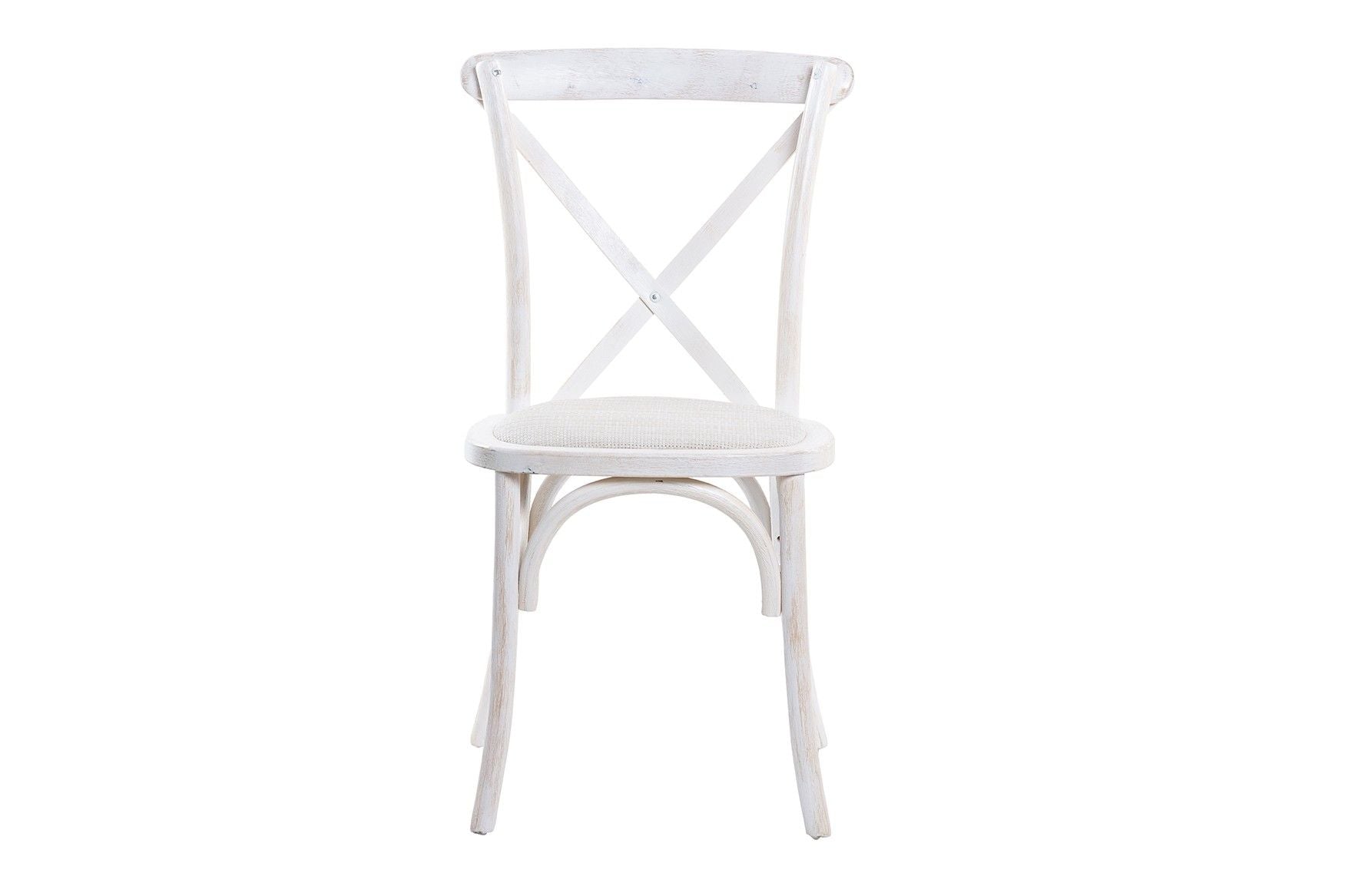 STACKABLE BIRCH WOOD RATAN CHAIR 44x42x88 CM - Min.2 units