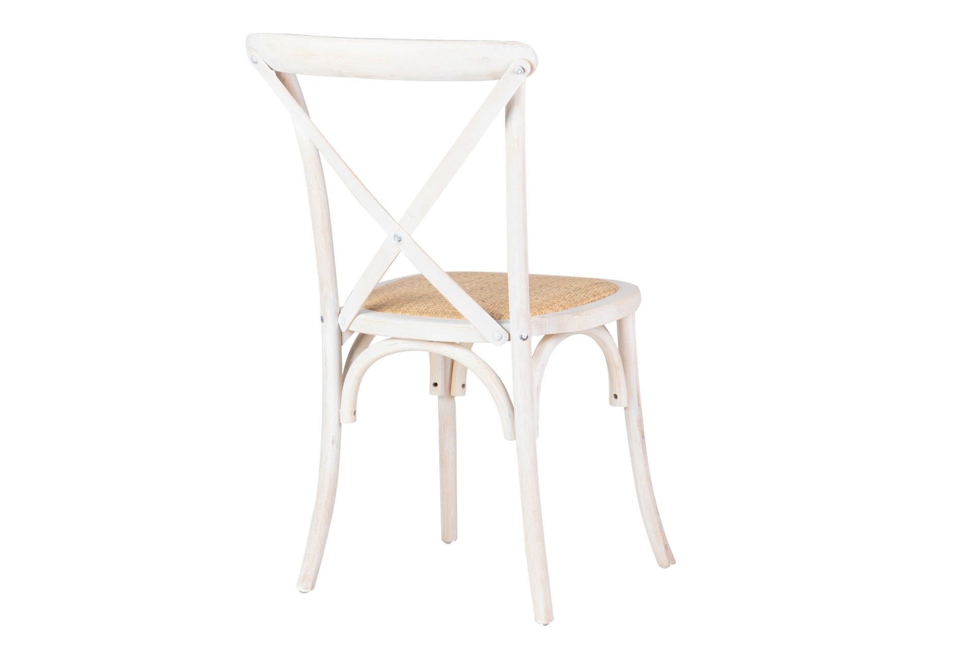STACKABLE BIRCH WOOD RATAN CHAIR 44x42x88 CM - Min.2 units