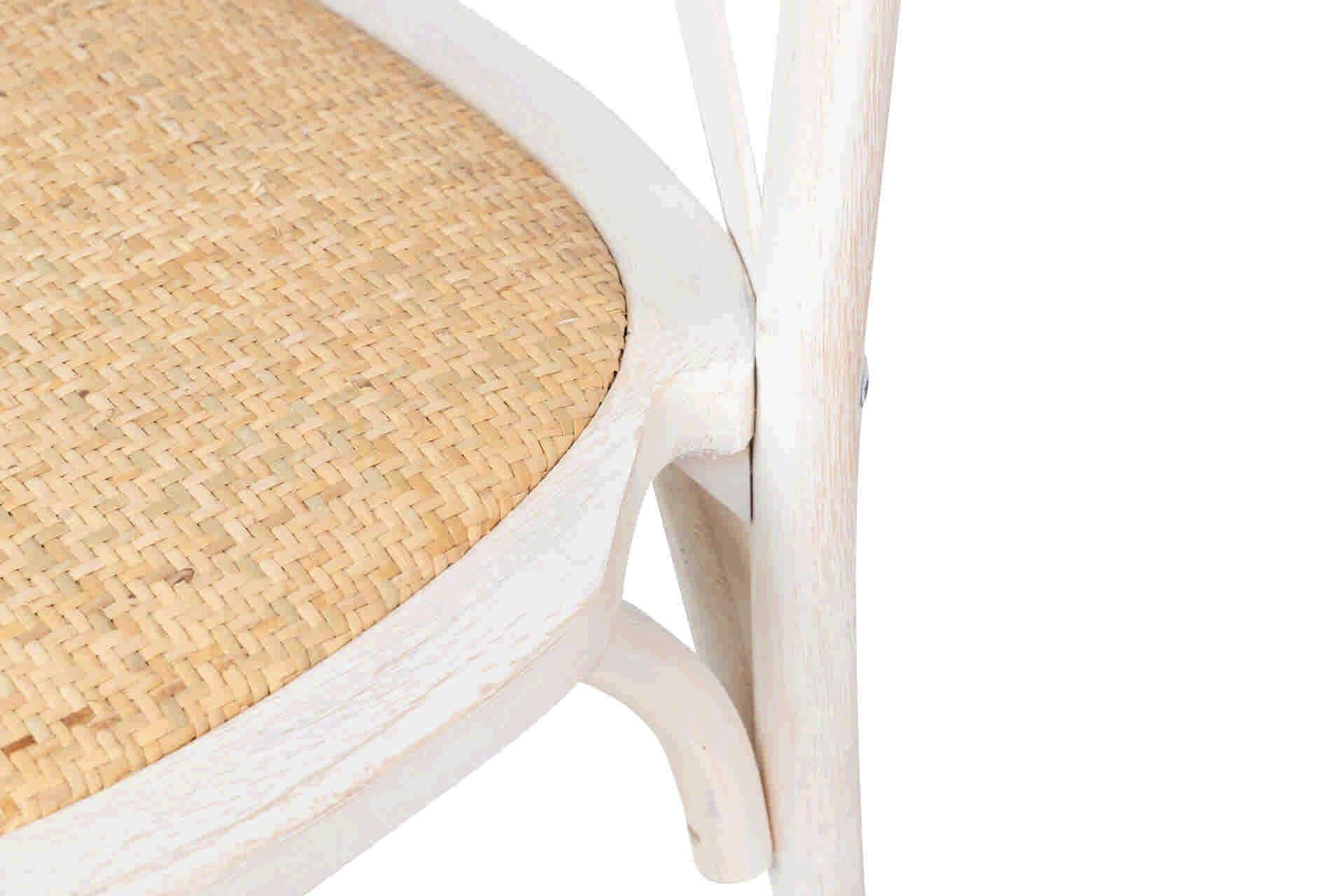 STACKABLE BIRCH WOOD RATAN CHAIR 44x42x88 CM - Min.2 units