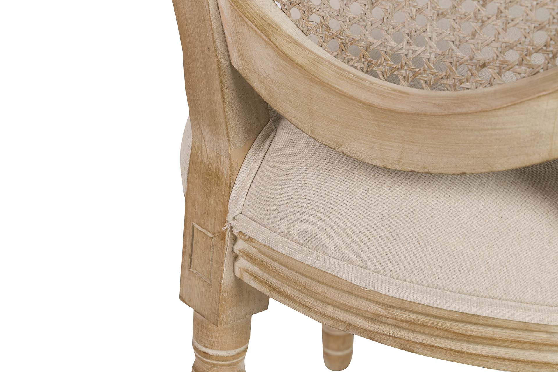 SILLA LINO BEIGE RATAN PATAS ROBLE 50x53x96 CM - Min.2 uds