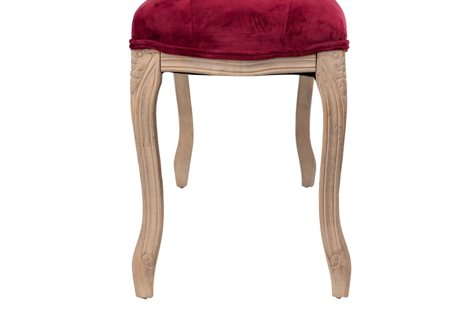 PIE CAMA VELVET CAPITONE PATAS MADERA 110x36x47 CM