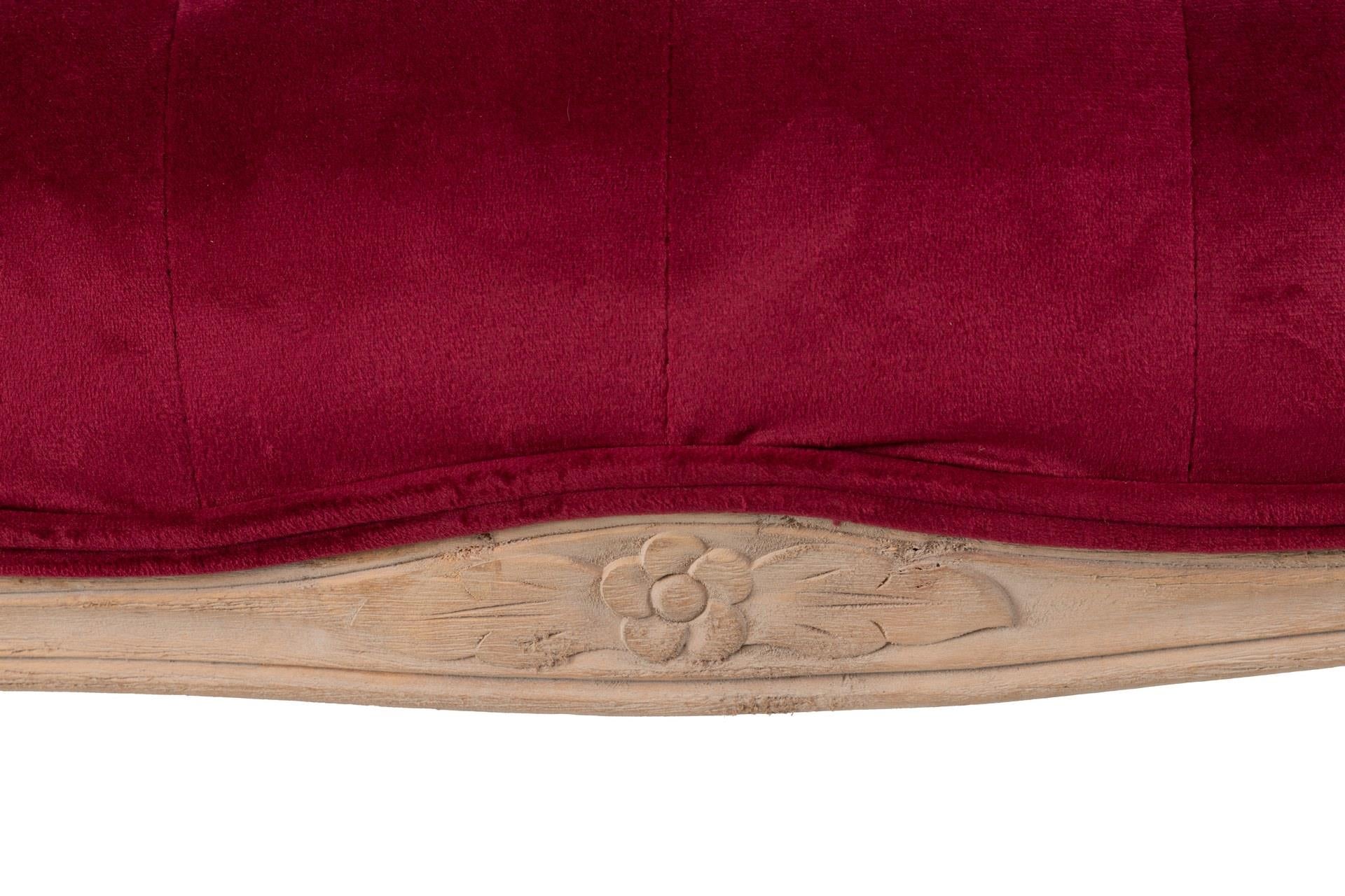 PIE CAMA VELVET CAPITONE PATAS MADERA 110x36x47 CM