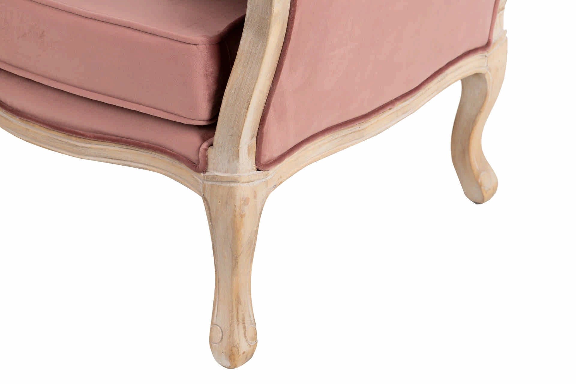 SILLON VELVET MADERA MELOCOTON 64x72x92 CM