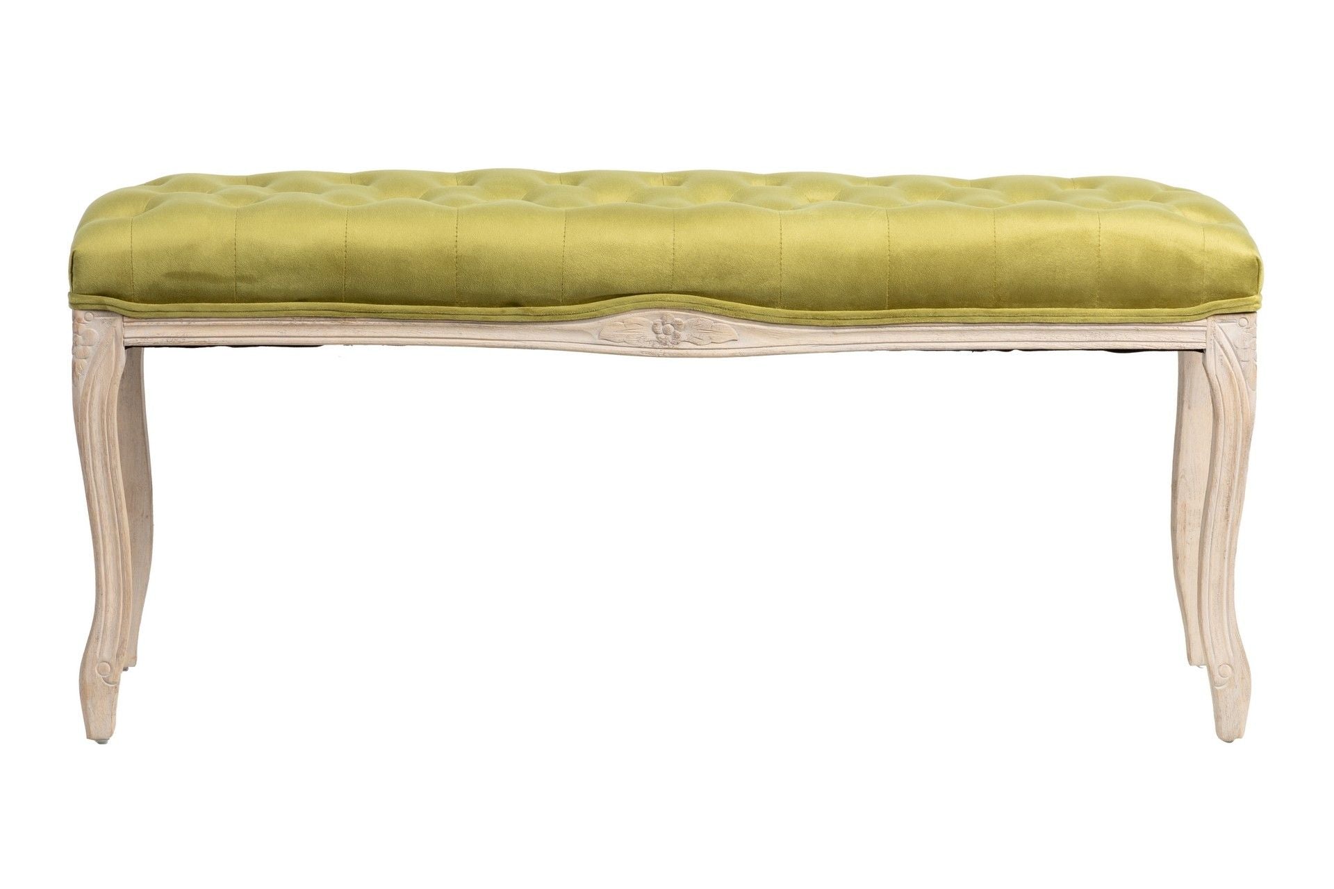 PIE CAMA VELVET CAPITONE PATAS MADERA 110x36x47 CM